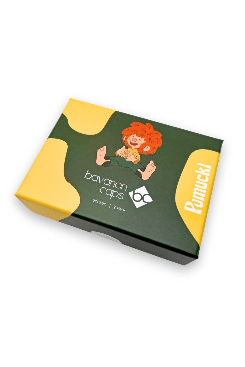 Bavarian Caps Socken Sockenbox - PUMUCKL II - denim/tanne