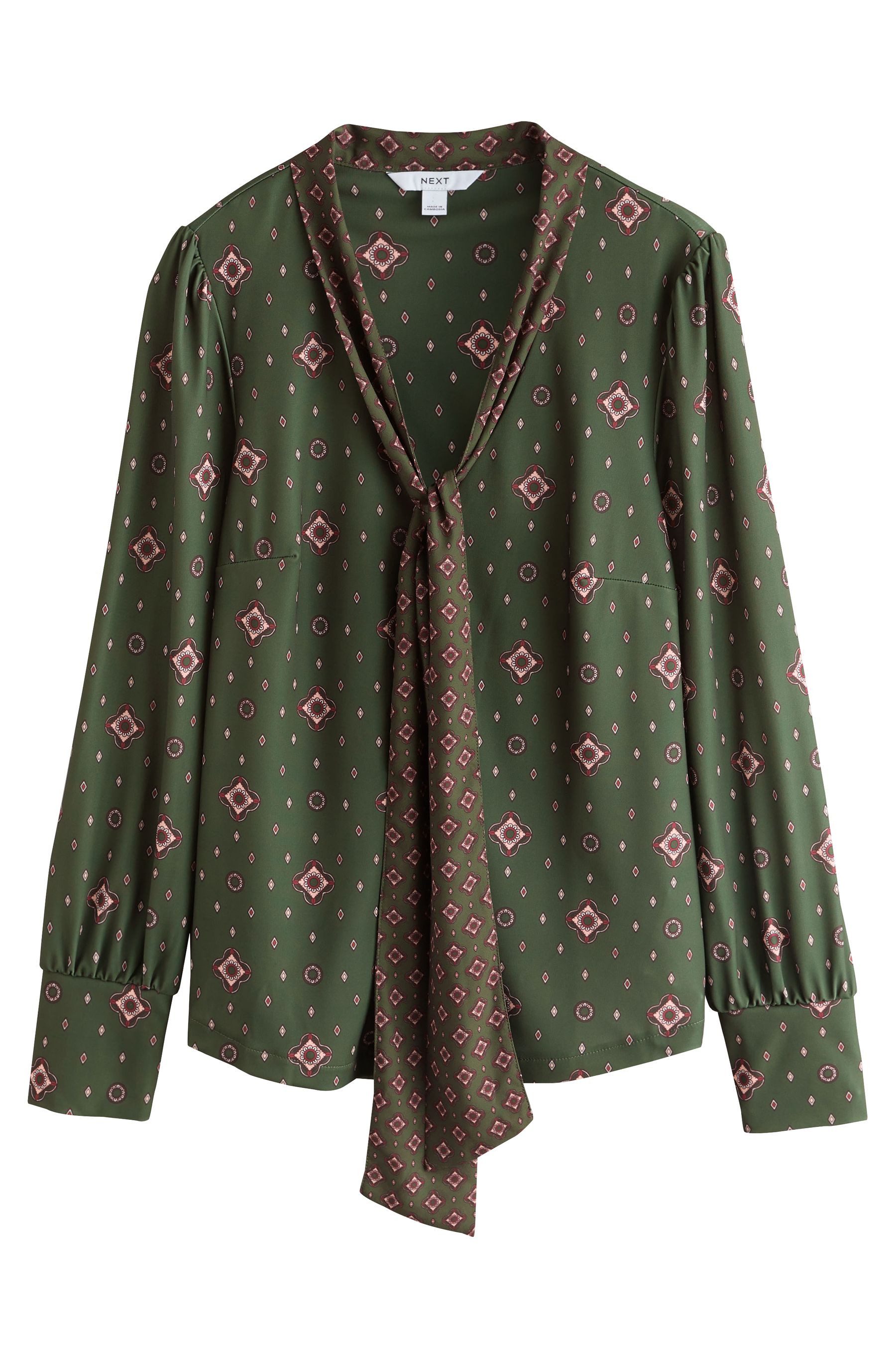 Next Langarmbluse Langärmelige Bluse mit V-Ausschnitt und Bluse (1-tlg)