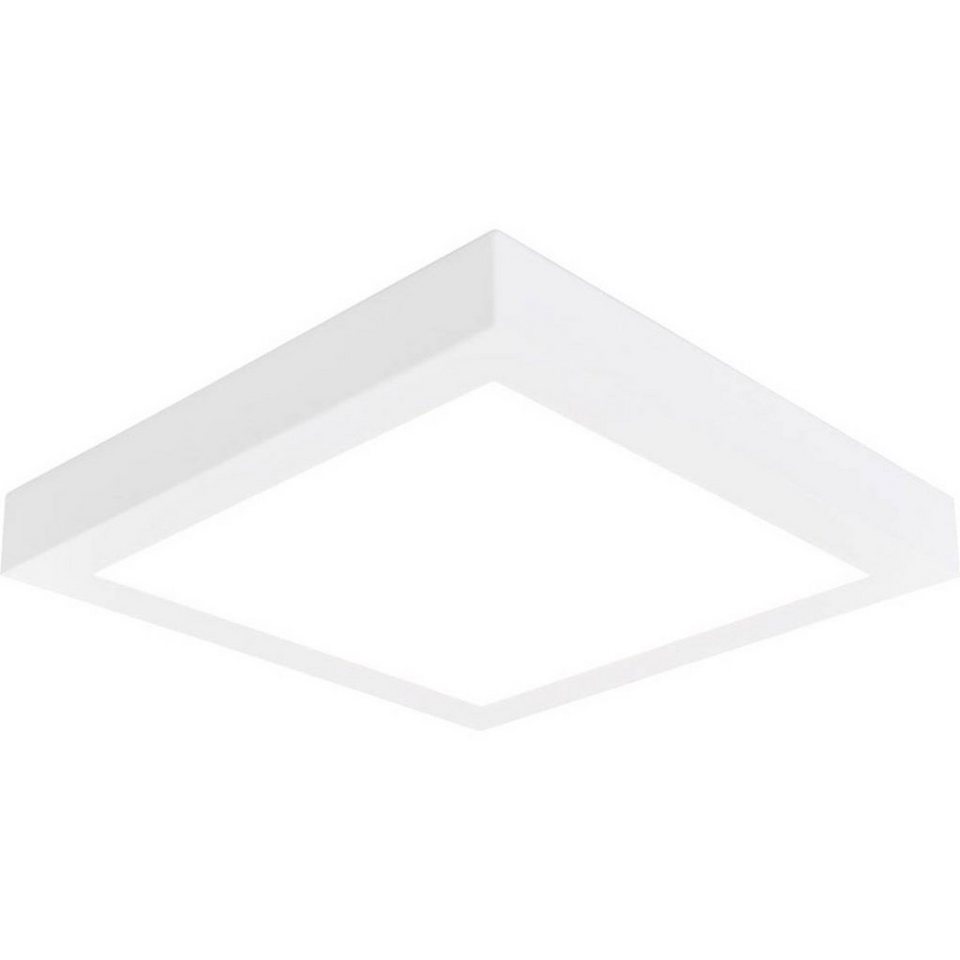 näve Aufbauleuchte Deckenleuchte 1x LED Warmweiß Aluminium Weiß 2200lm 24W/230V 30x30x4cm