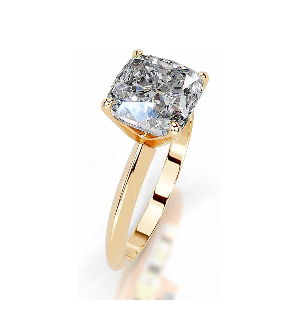 Jumpeak Verlobungsring Ring für den Heiratsantrag,D,VS1,2EX,Labordiamant 2ct,Promise ring, Geschenk für frau,Liebes geschenk für sie,Damen geschenk