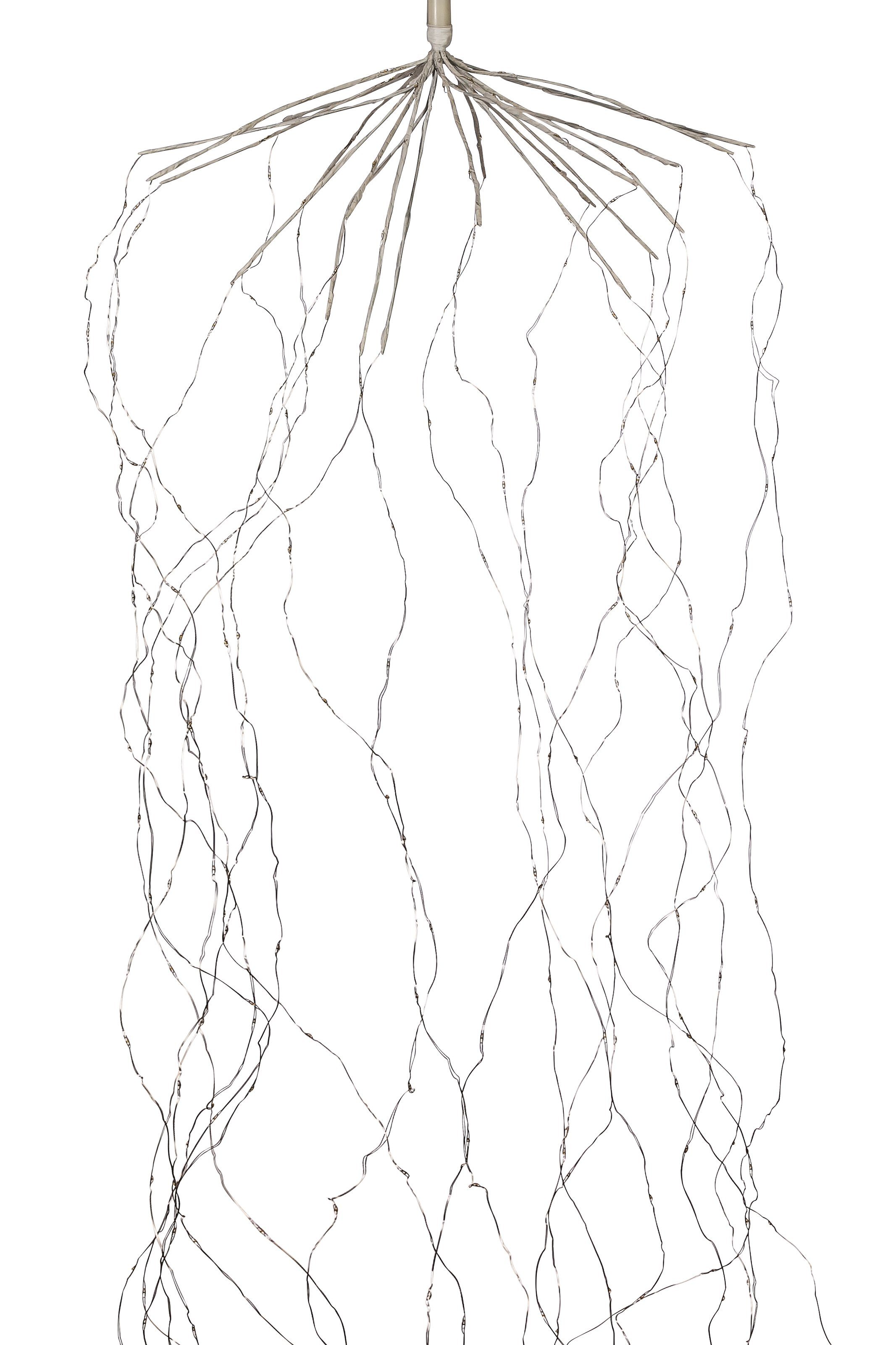 Dehner Lichterkette LED Girlande Regenschauer, 600 LEDs, Ø 40cm, Довжина 300 cm, Weihnachtsbeleuchtung für Indoor/Outdoor, mit 8h-Timer