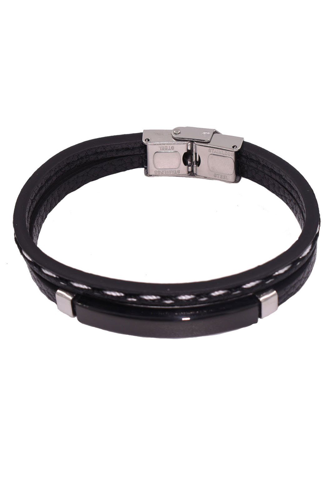 Firetti Lederarmband Schmuck Geschenk Armschmuck ID-Armband- Optik, zu  Hoodie, Shirt, Jeans, Sneaker! Anlass Geburtstag Weihnachten, Mehrreihiger,  modischer Männerarmschmuck für den täglichen Gebrauch