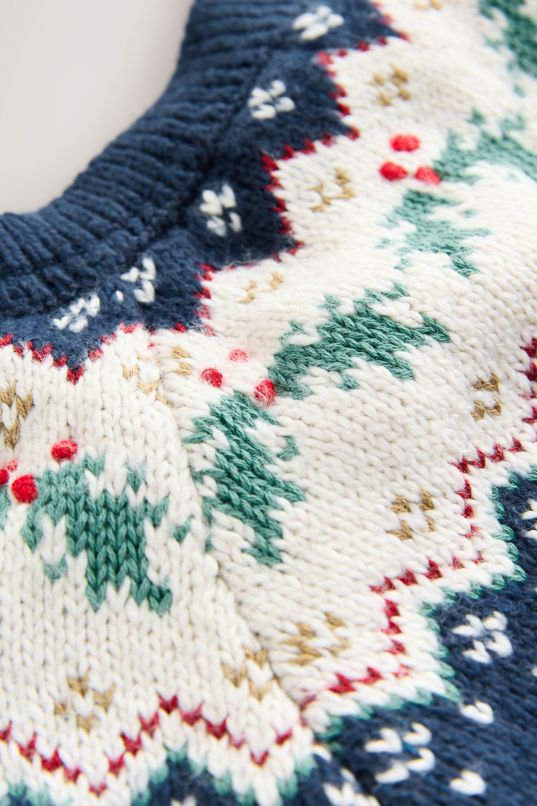 Next Strickpullover Weihnachtsstrickjacke Stechpalme (1-tlg)