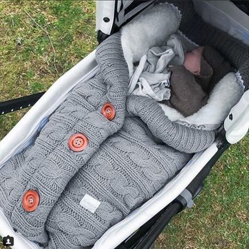 Henreal Kinderschlafsack Wickeldecke für Neugeborene,Säuglinge (Paket, 1pcs), Knopfverschluss, Knopfverschluss