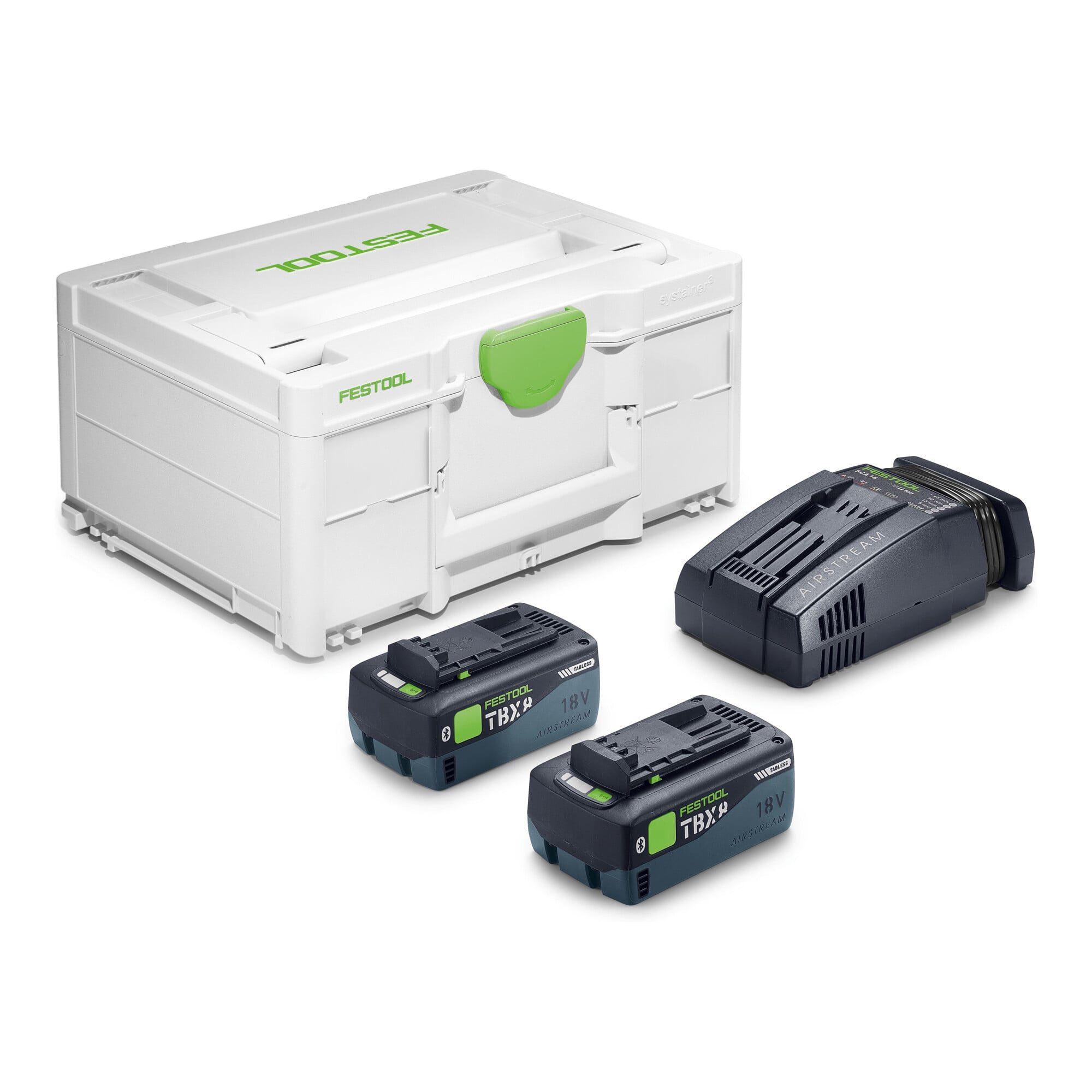FESTOOL Festool Energie-Set SYS 18V 2xTBX8/SCA16 Akkupacks