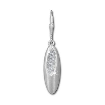 SilberDream Paar Ohrhänger SilberDream Ohrringe für Damen 925 Silber (Ohrhänger), Damen Ohrhänger oval aus 925 Sterling Silber, Farbe: silber, weiß