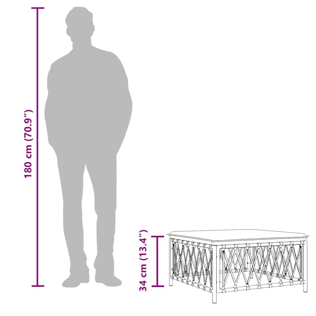 vidaXL Sofaelement Gartenhocker mit Kissen Anthrazit Gewebe (1 St)