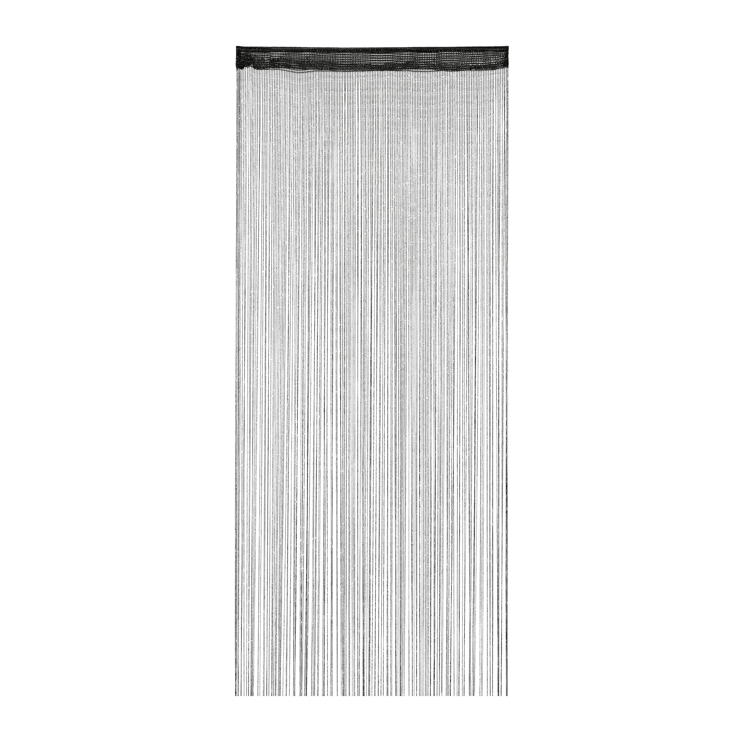 Beliebte Nr. 1 Fadenvorhang Fadenvorhang Glitzer relaxdays, schwarz, 90x245cm