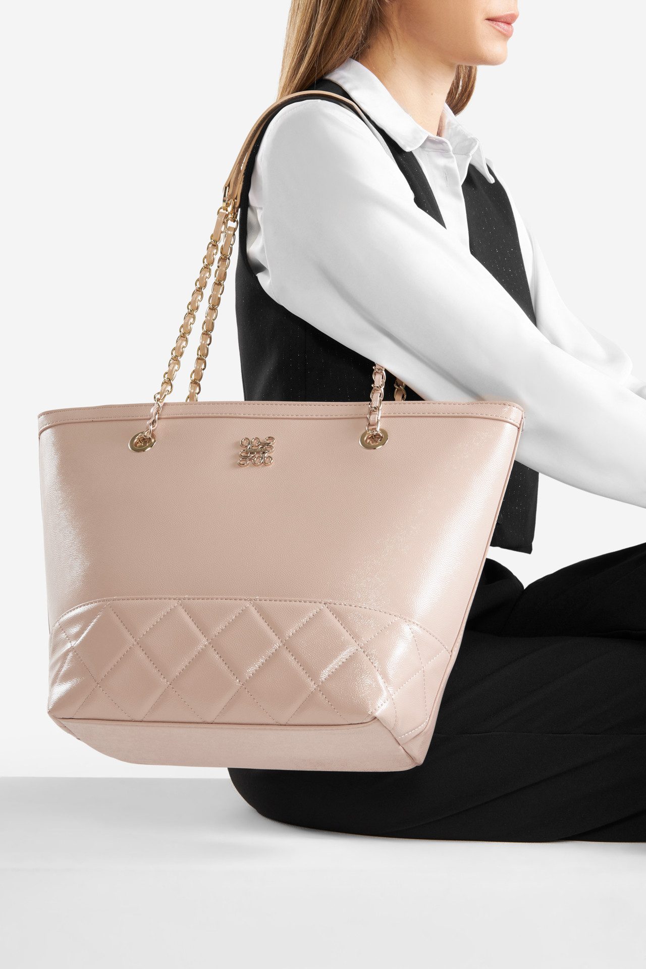Nine West Handtasche NINE WEST Große Shopper Tasche BW2A0079 beige