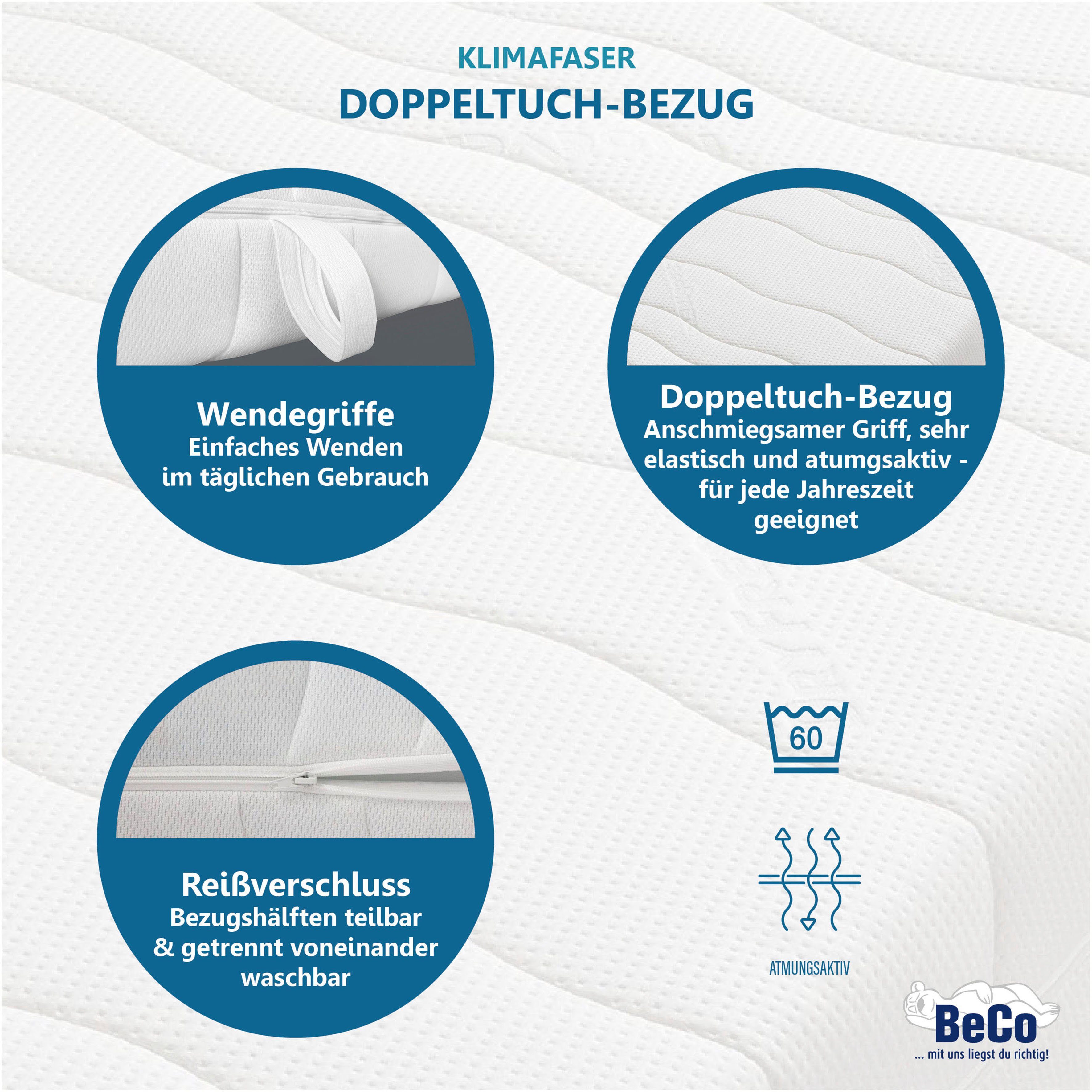 Komfortschaummatratze Gigant Trio – GOLD Komfortschaummatratze in Luxus-Bettenhöhe, Beco, 30 cm hoch, Luxus 30 cm Höhe, 7 Zonen, Wendematratze, erhältlich auch 140x200