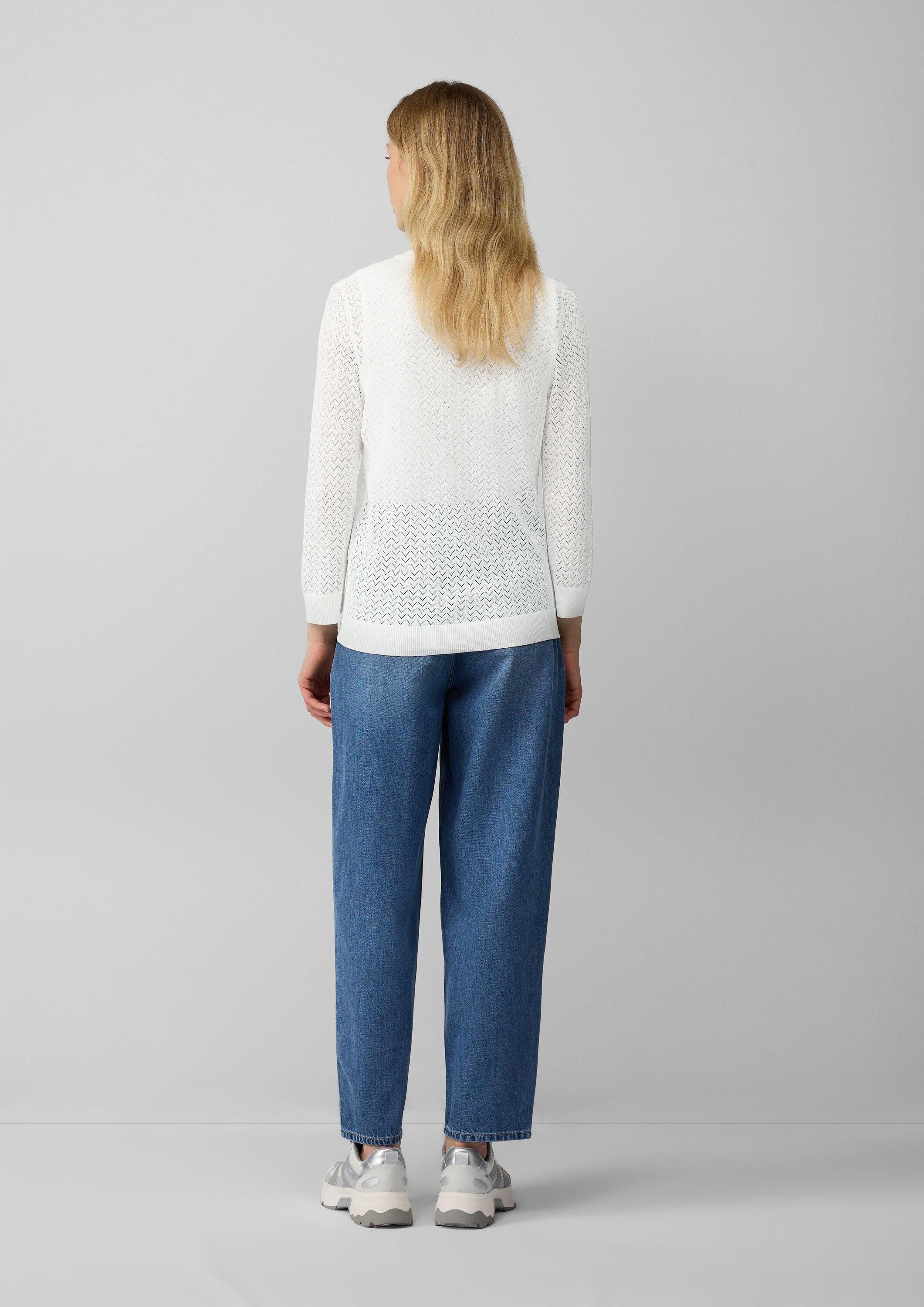 s.Oliver Cardigan Strickjacke Ajour-Strickjacke aus Viskosemix