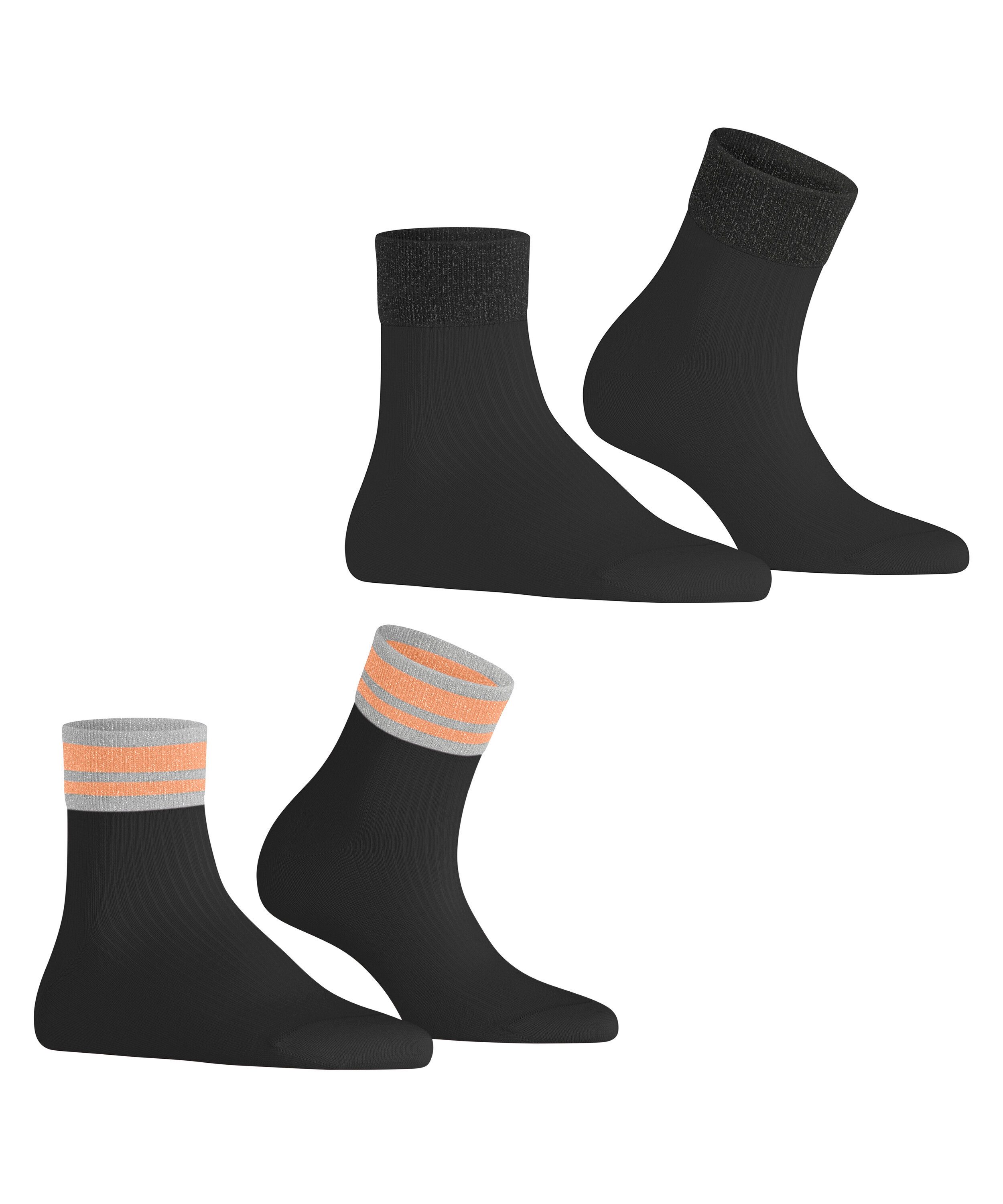Esprit Kurzsocken Retro Glitter 2-Pack (2-Paar) günstig online kaufen