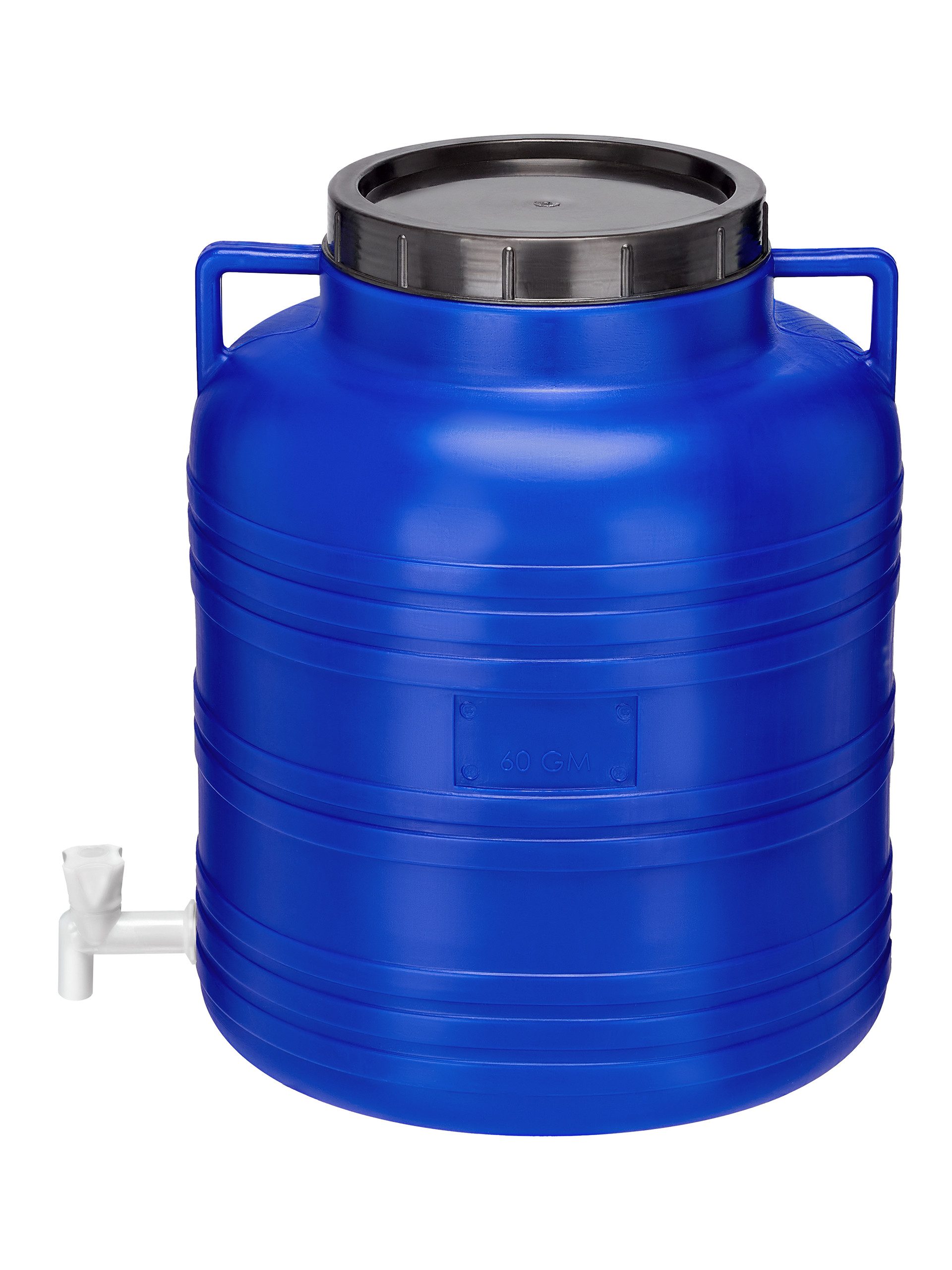 Garronda Regentonne 60 L BPA-freies Fass mit Deckel und Hahn Weithalsfass GD-0090, Blau, 60 l, (1-tlg), BPA-Frei