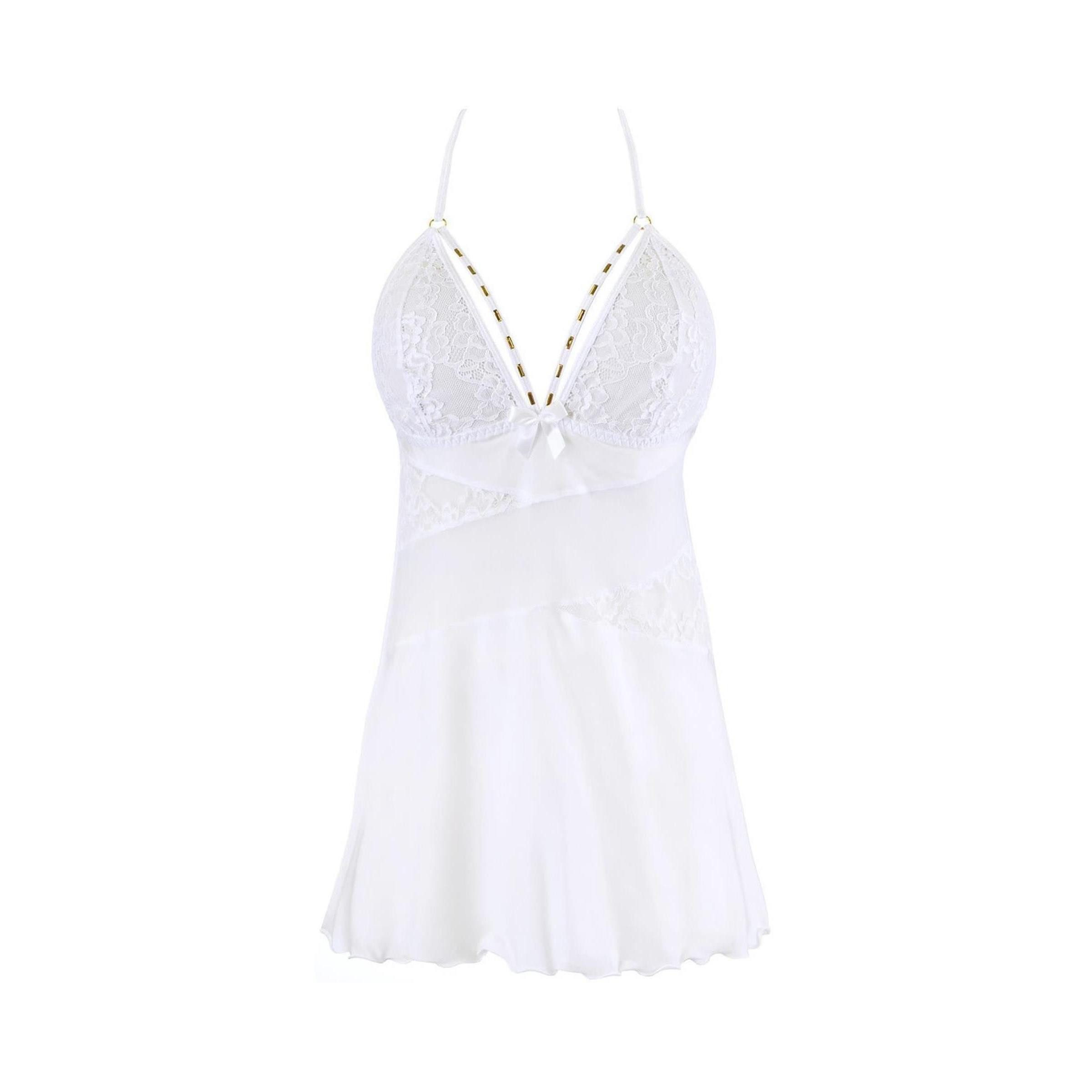 Axami Negligé V-10459 babydoll & string white - (L,M,S,XL)