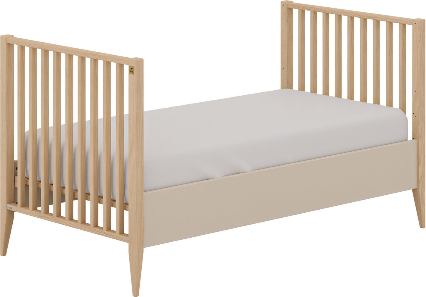 PAIDI Conversion Sides MILA & BEN Steiff by PAIDI, Conversion from Baby Bed to Junior Bed, Extension Set for Children's Bed 70x140cm in Beige