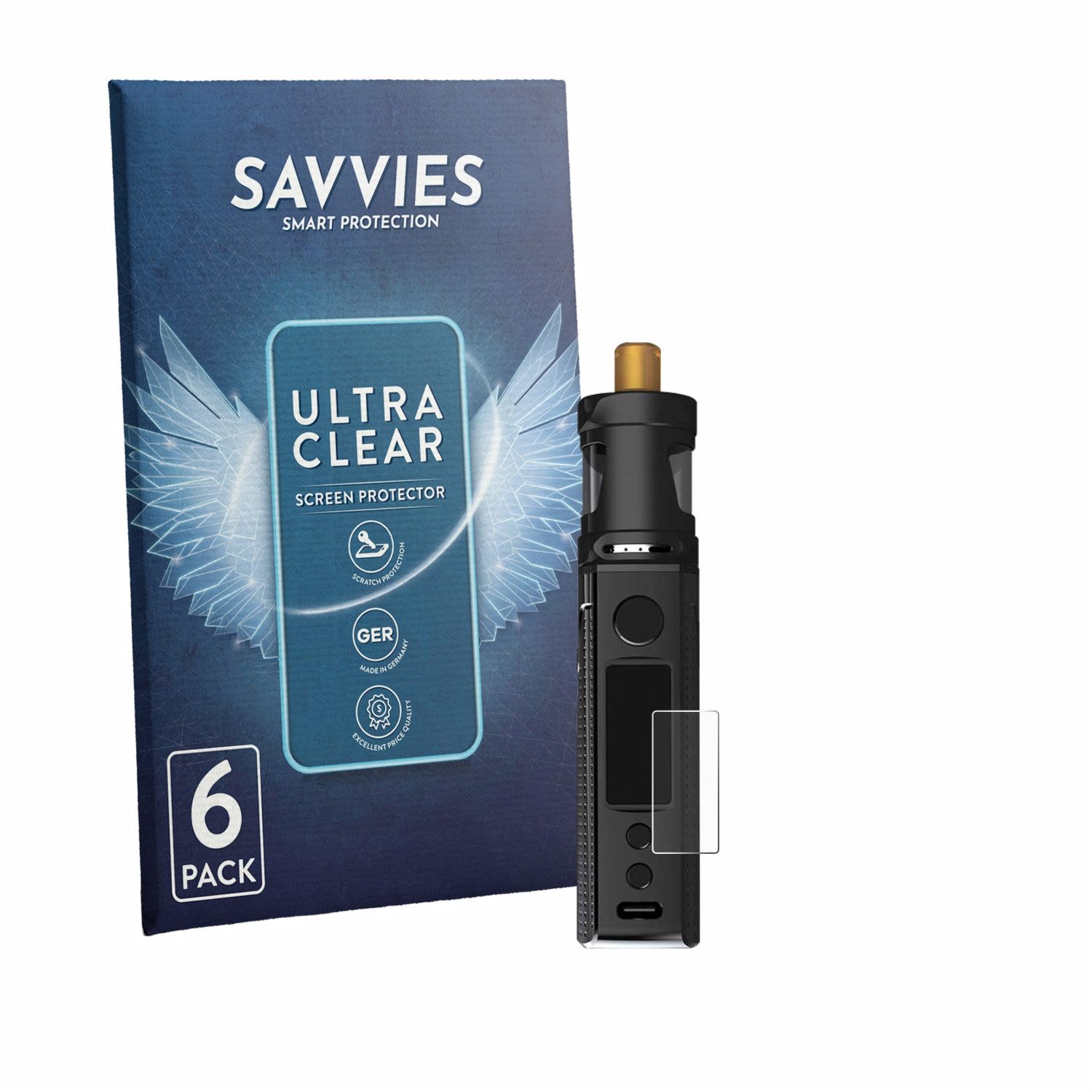 Savvies Displayschutzfolie Schutzfolie für Innokin LiMAX Kit, 6 Stück, Displayschutz Schutz Folie Klar Transparent