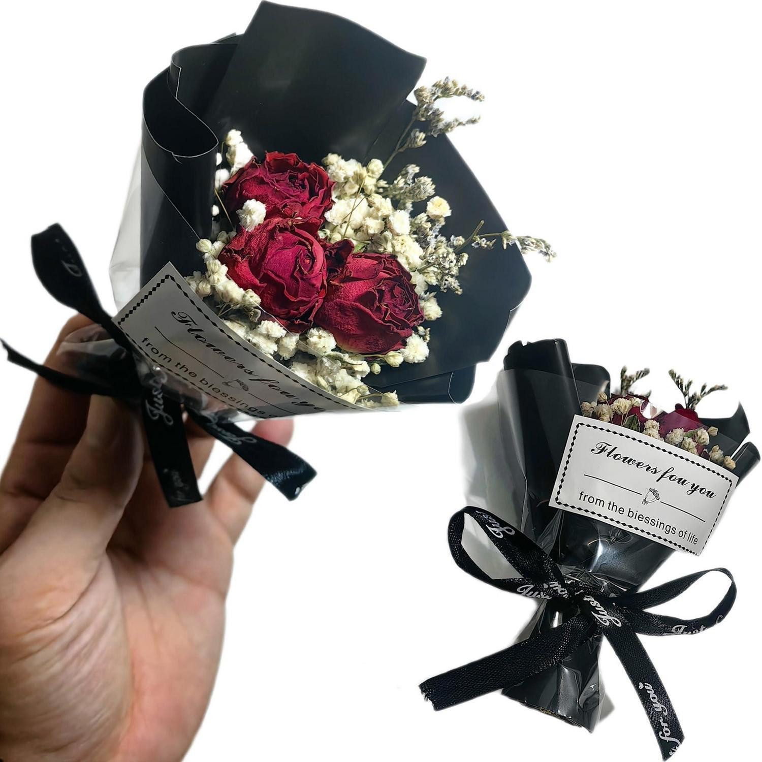 Trockenblume Mini Getrocknete Blumen 2er Set Braun, LuxusKollektion, Höhe 6 cm