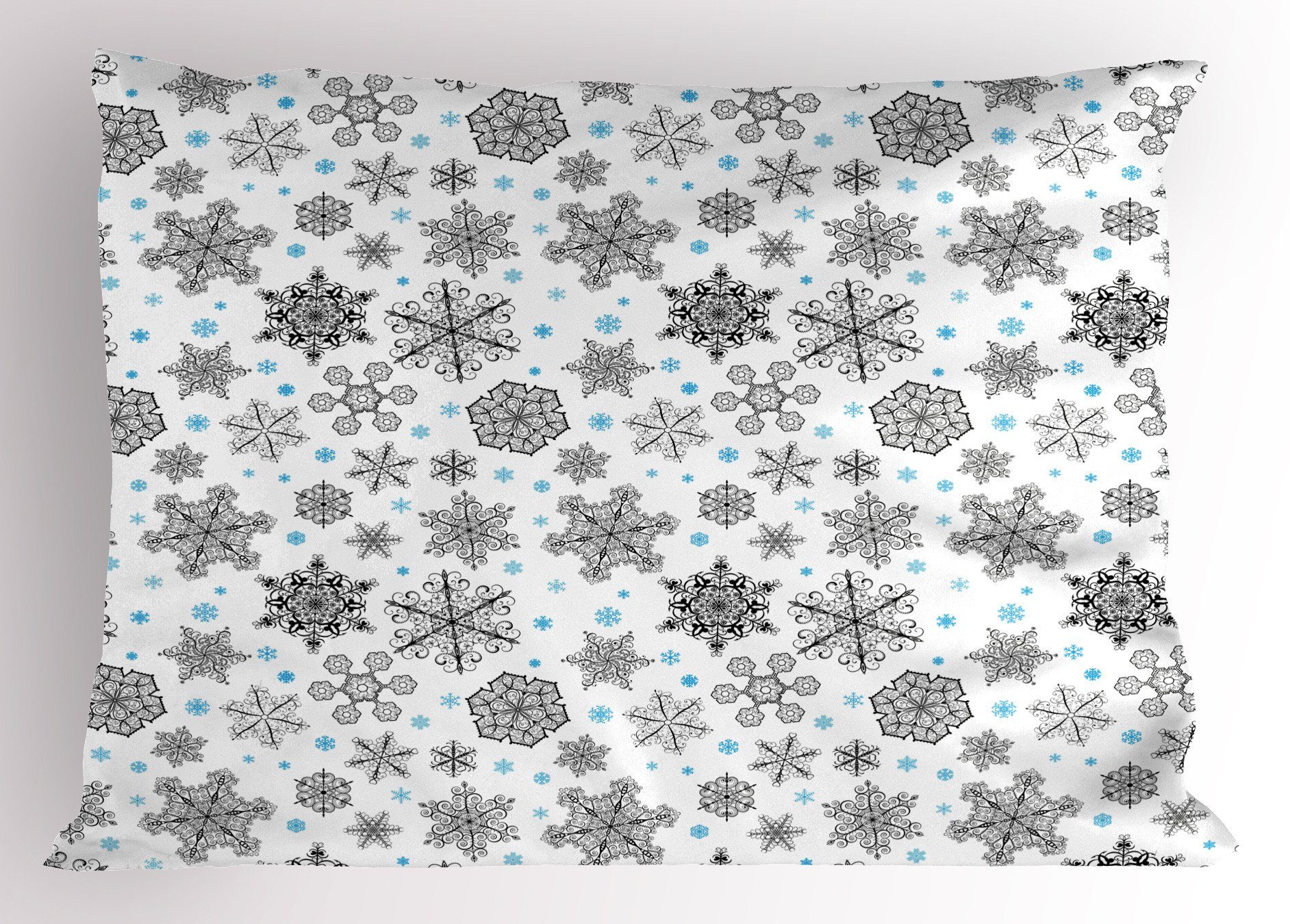 Abakuhaus (1 Gedruckter Stück), Standard Schneeflocke Art-Winter Spitze Dekorativer Kissenbezug, Size King Kissenbezüge