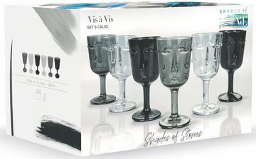 Villa d'Este Weinglas Vis à Vis Stones, Glas, Gläser-Set, Inhalt 300 ml