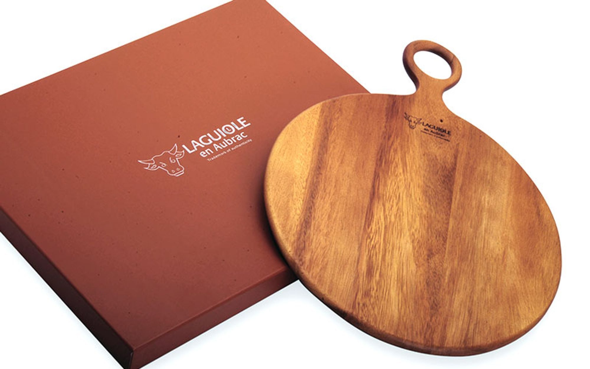Laguiole en Aubrac Schneidebrett Laguiole En Aubrac Pizza-Schneidbrett aus Akazienholz, 46 cm