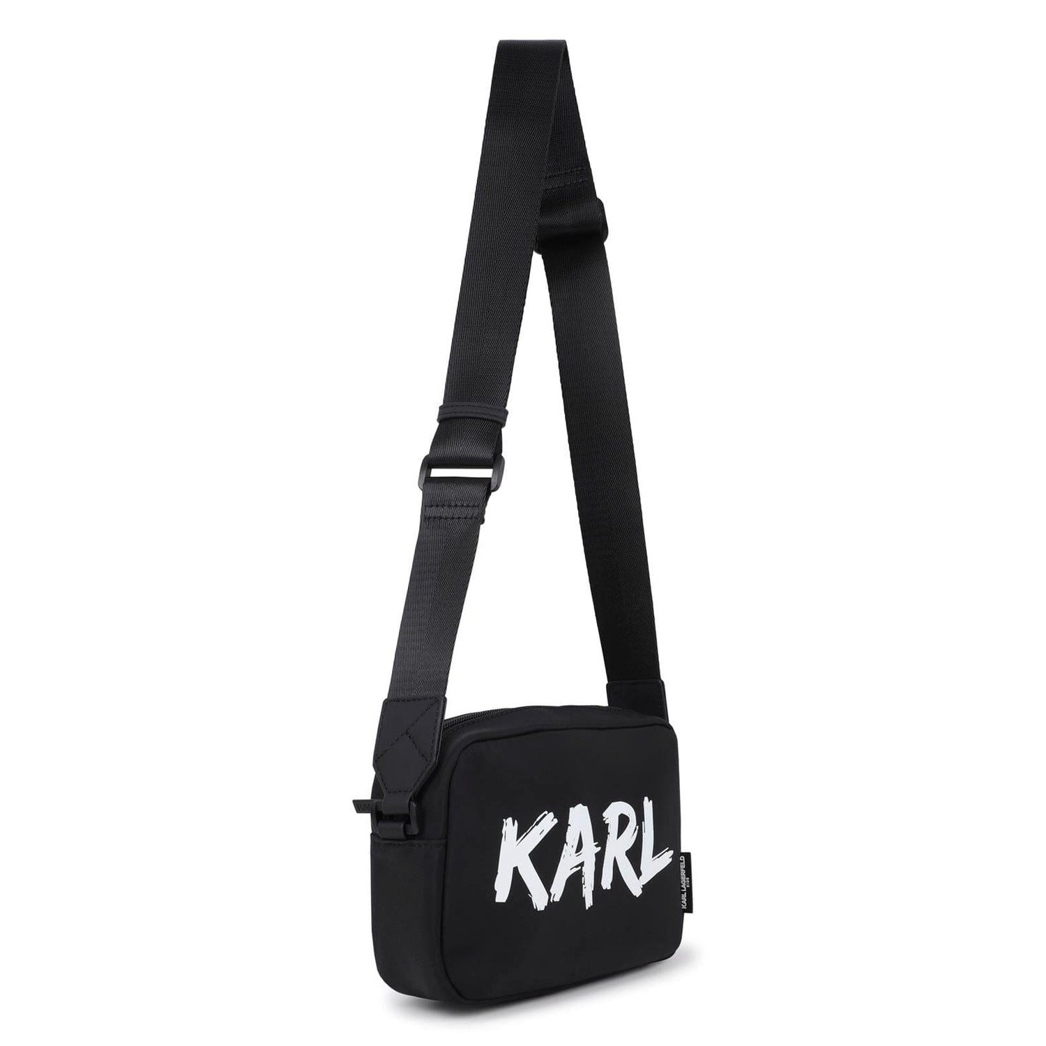 KARL LAGERFELD Umhängetasche KARL LAGERFELD KIDS Umhängetasche schwarz mit Logo Print