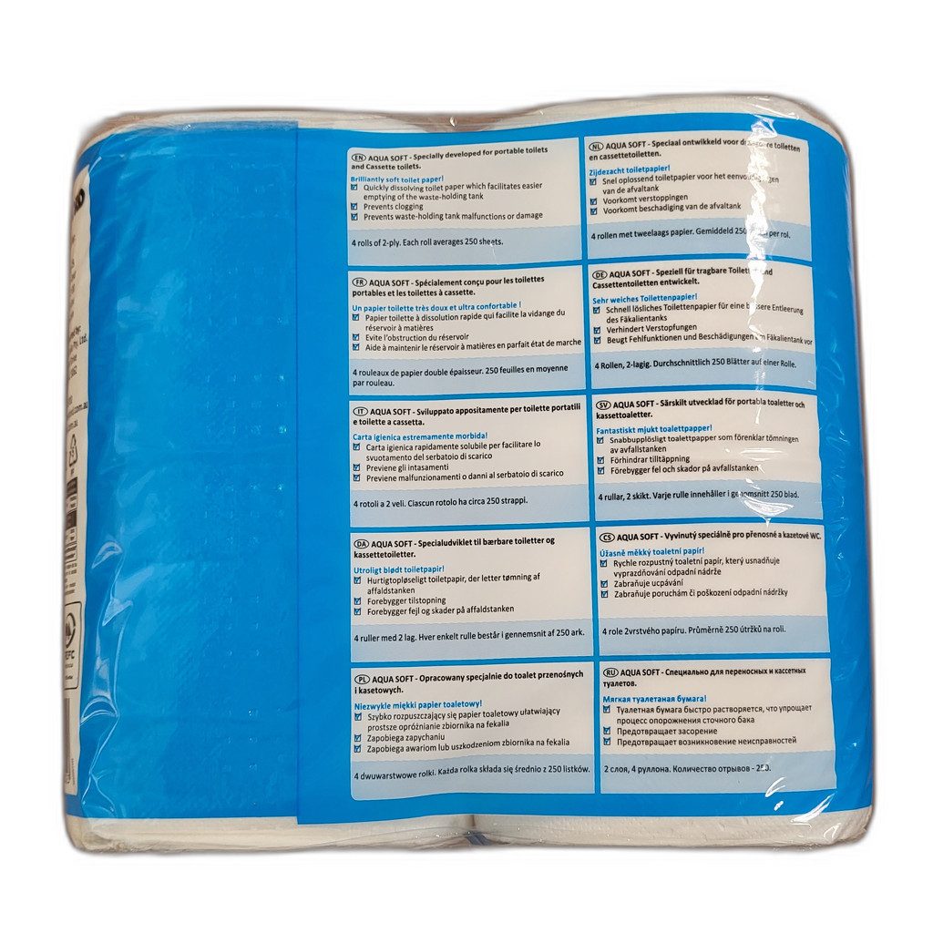 THETFORD Toilettenpapier Thetford Aqua Soft Toilettenpapier WC Papier Campingtoilette 4 Rollen