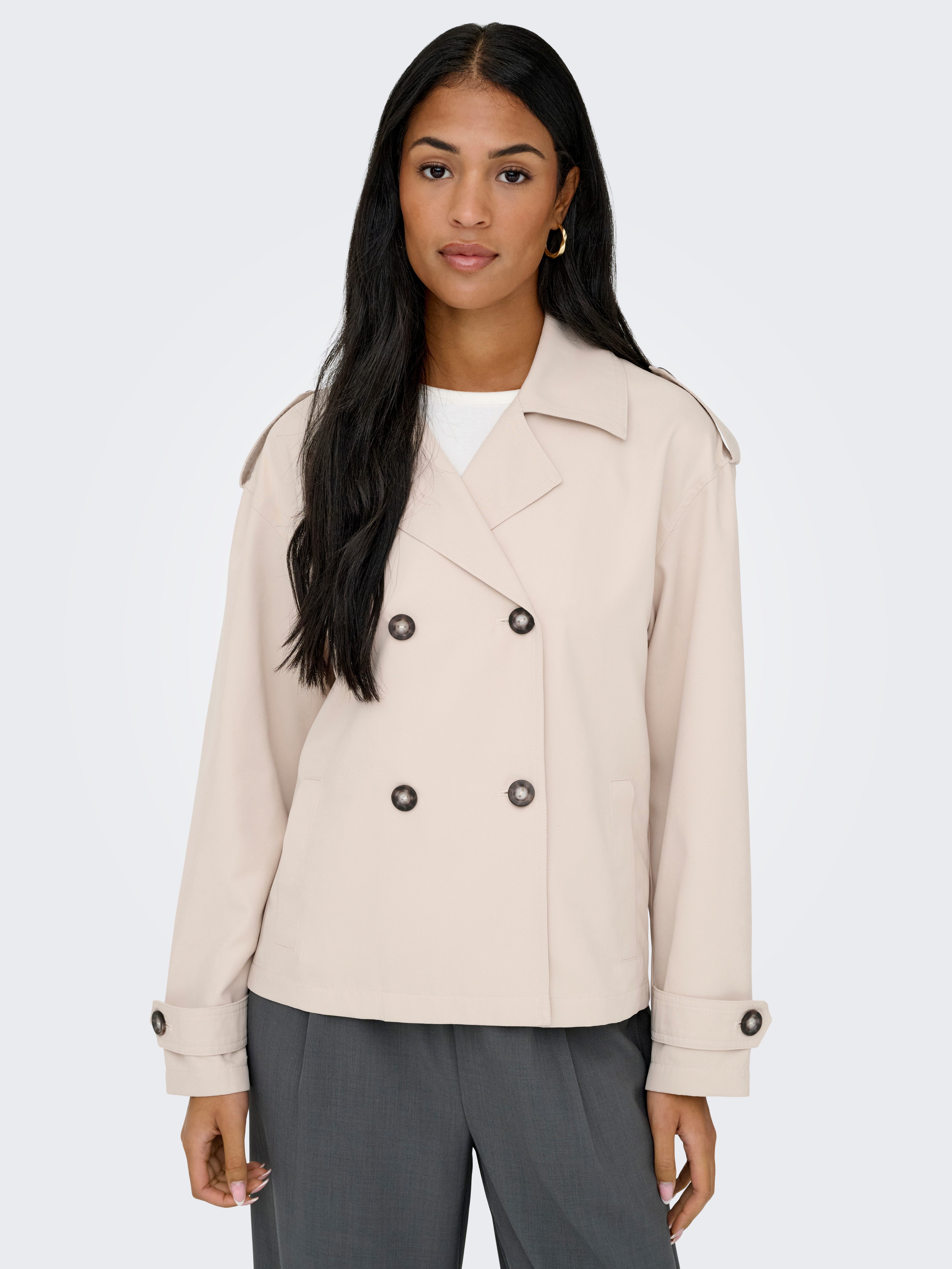 ONLY Kurzjacke ONLHANNAH SHORT LIFE TRENCHCOAT OTW Trenchcoat Style günstig online kaufen