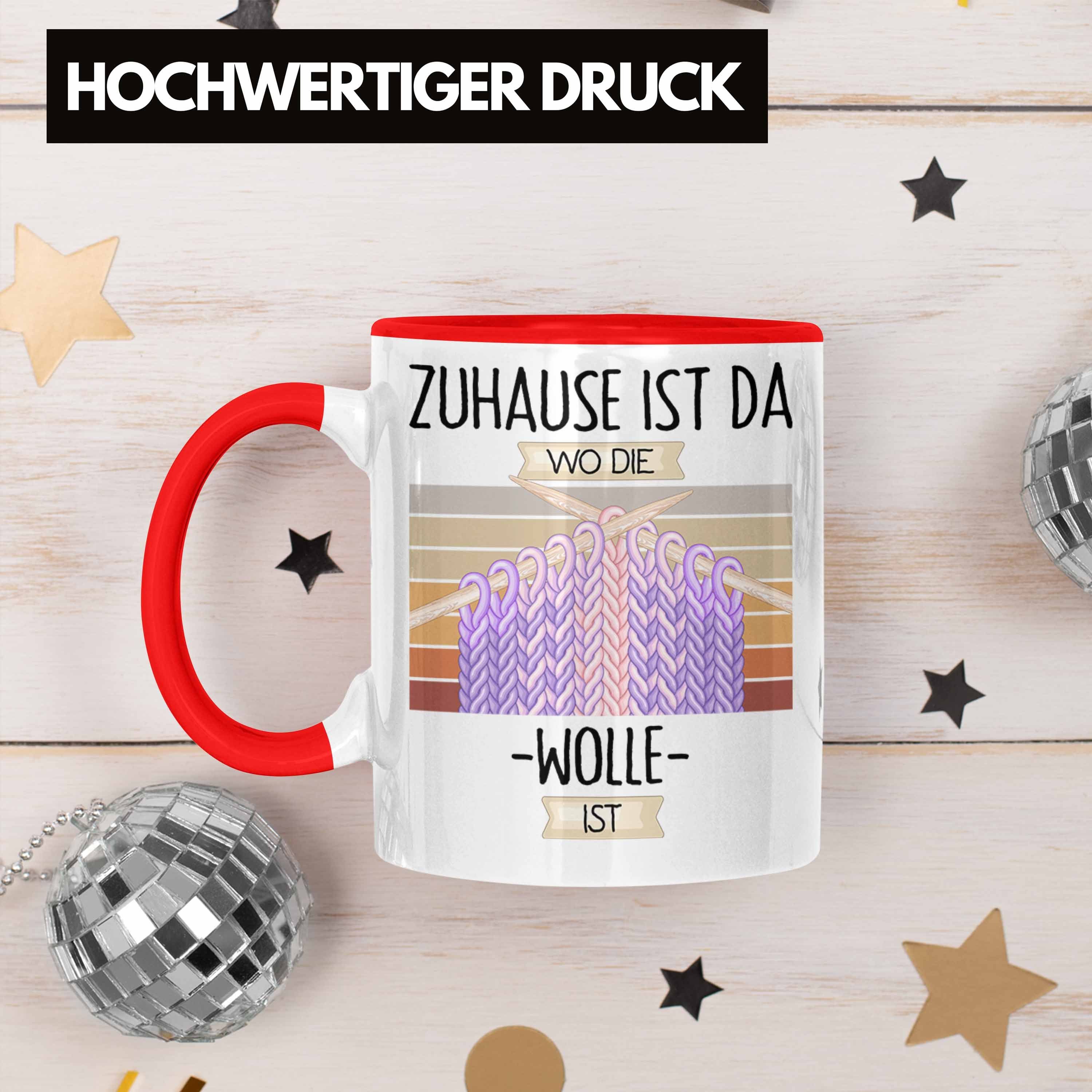 Tasse I Häckeln Rot Tasse Geschenk Lustiger Stricken Zuhause Geschenkidee Trendation Spruch