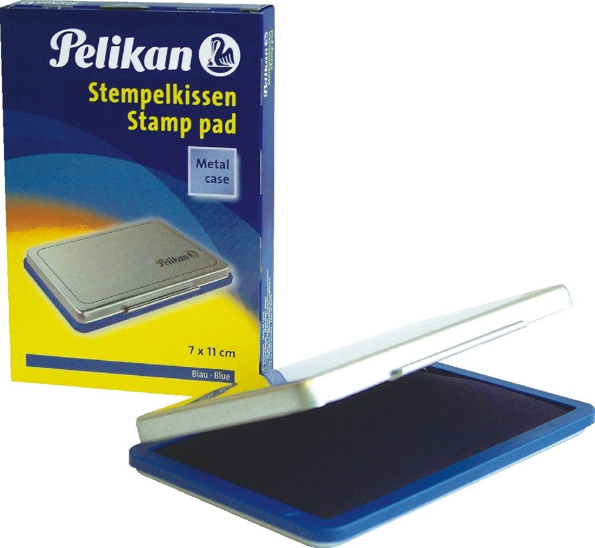 Pelikan Stempel Stempelkissen Gr.2 Metallgehäuse blau Packung mit 5 Stück
