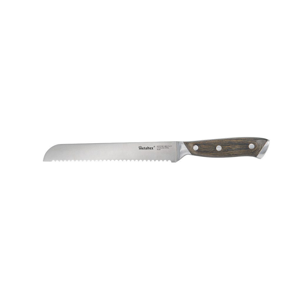 Metaltex Universalküchenmesser Brotmesser mit Holzgriff HERITAGE