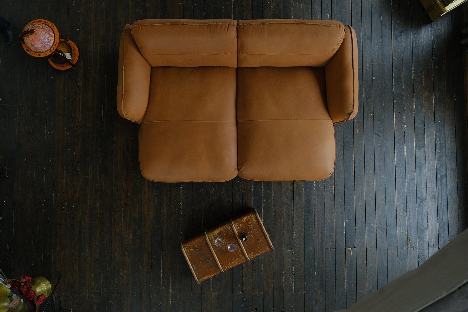 KAWOLA Big-Sofa Vintagelook, DAVITO, oder versch. Longchair Lederimitat Farben im Leder