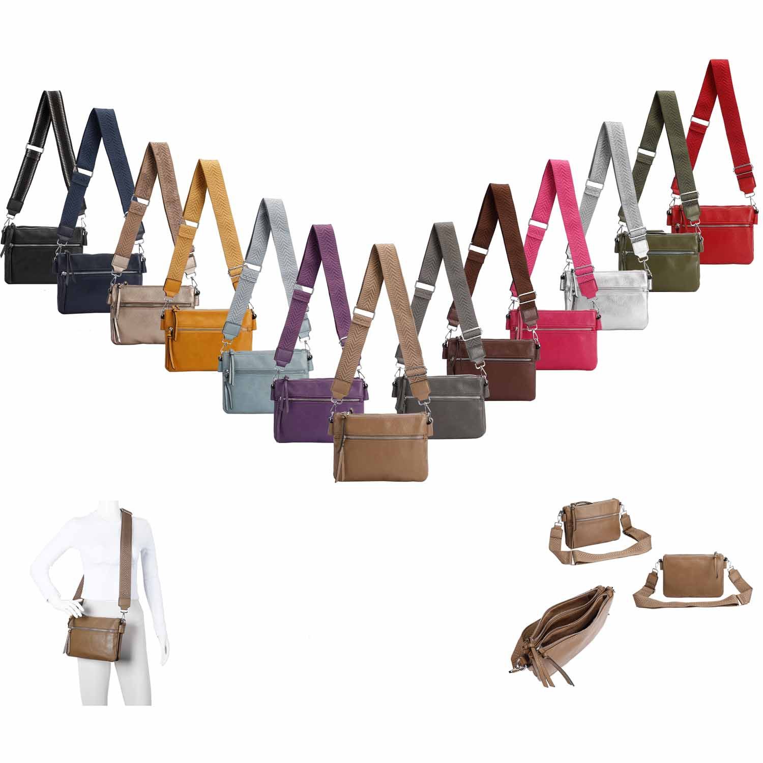 ITALYSHOP24 Schultertasche Damen Bodybag Umhängetasche Messenger günstig online kaufen