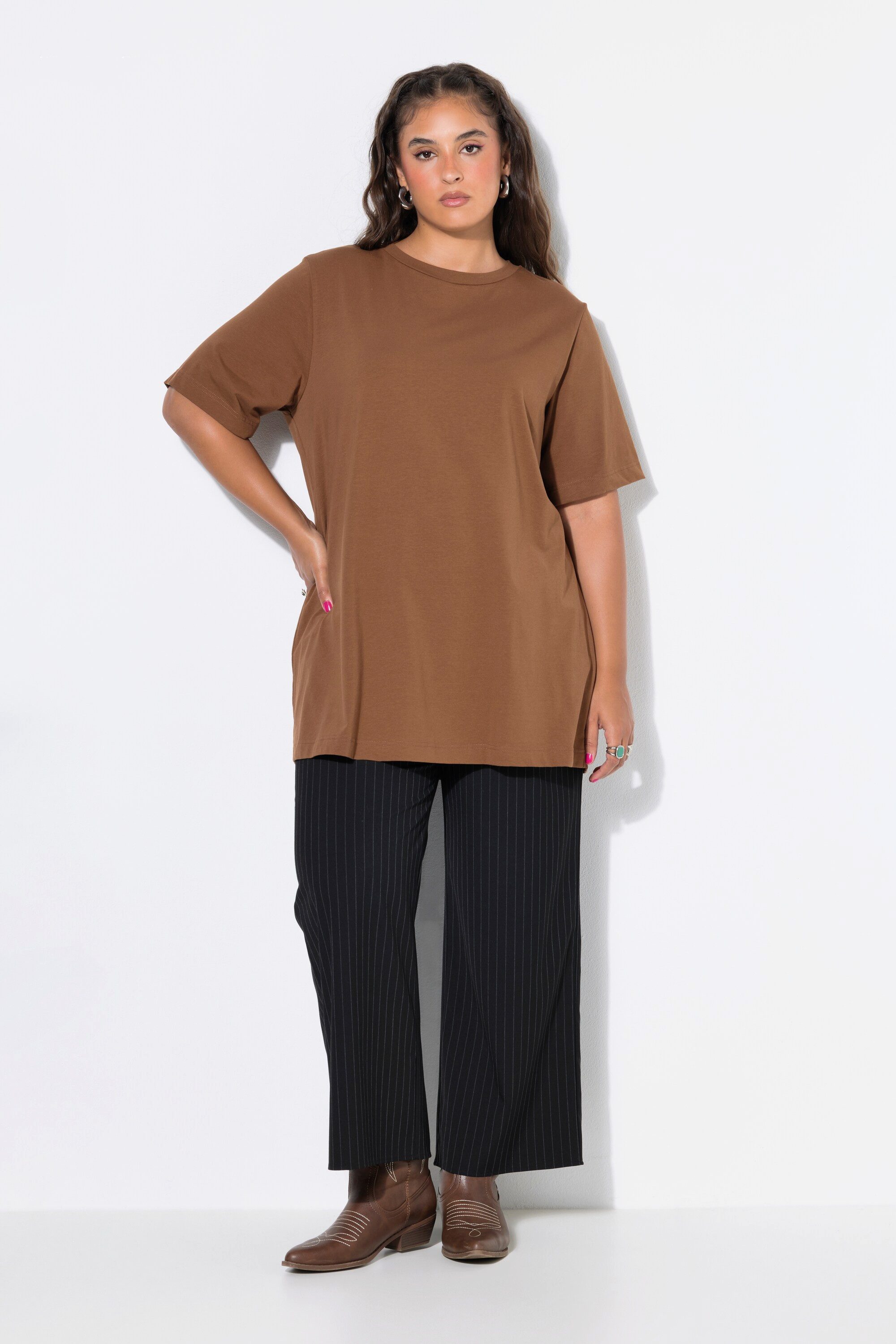 Studio Untold Longshirt Longshirt langer Classic Shape Halbarm
