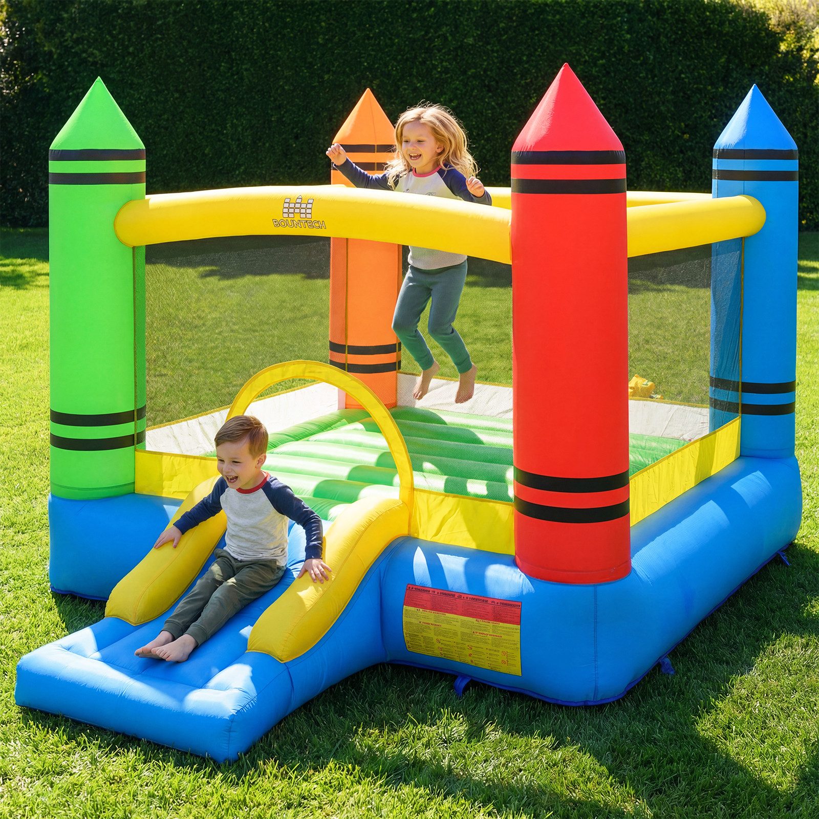 COSTWAY Hüpfburg Springburg, (1-tlg), mit Rutsche, großer Sprungbereich, für Kinder