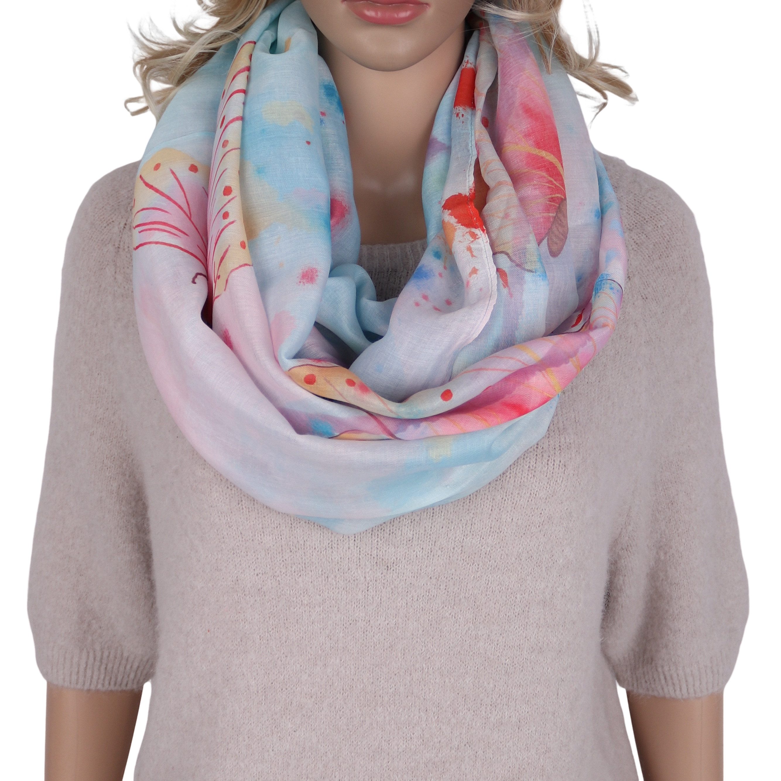 MIRROSI Loop Damen Schal Weich XXL Breit 90x170cm noch mehr Volumen, (ca.90x170cm, zweimal um den Hals wickelbar), Damen Halstuch Stola ideal für Frühling,Sommer, Herbst