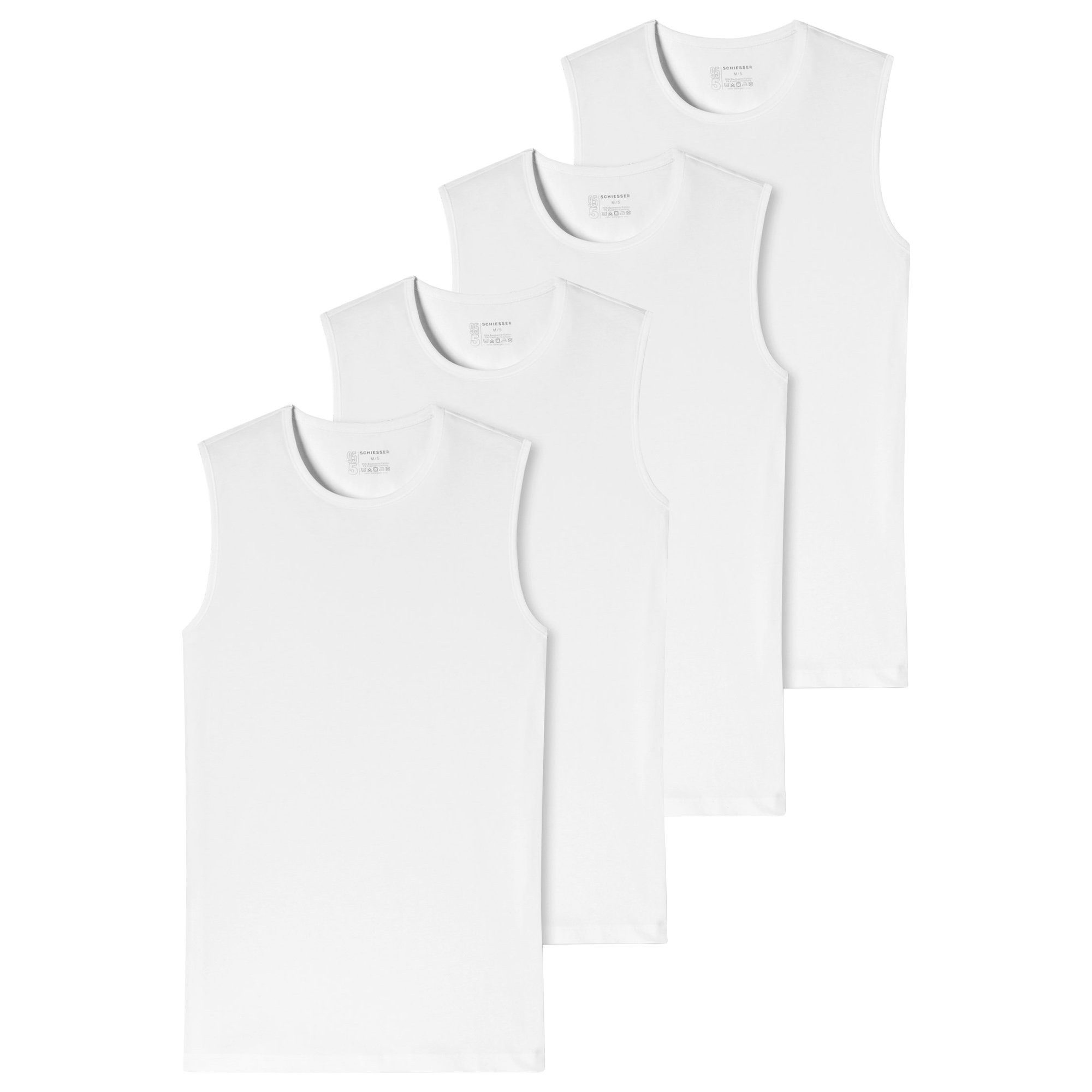 Unterhemd Herren Unterhemd 4er Pack Baumwolle