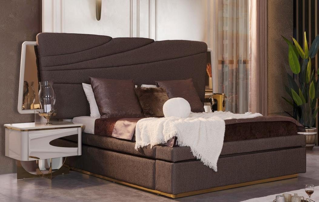 Luxus JVmoebel Bett Nachttische/Schminktisch), Modern Doppelbett Schlafzimmer-Set, Garnitur Schlafzimmer (Bett/2x Set