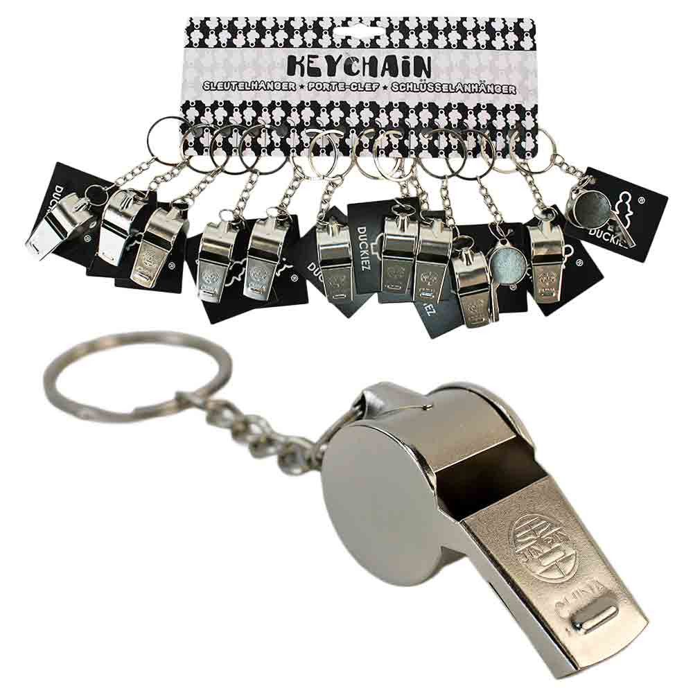 LG-Imports Schlüsselanhänger Set 12 Stück Trillerpfeife aus Metall Schlüsselanhänger - ca. 4 cm (12-tlg)
