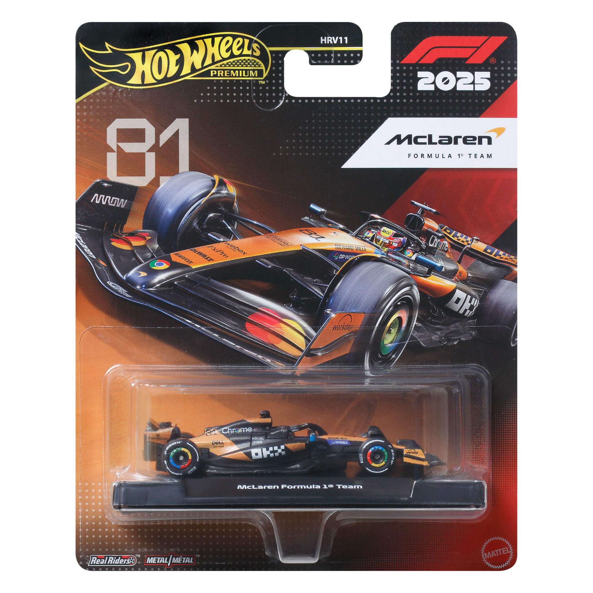 Hot Wheels Spielzeug-Auto Hot Wheels Premium F1 - Team Mc Laren Driver 1