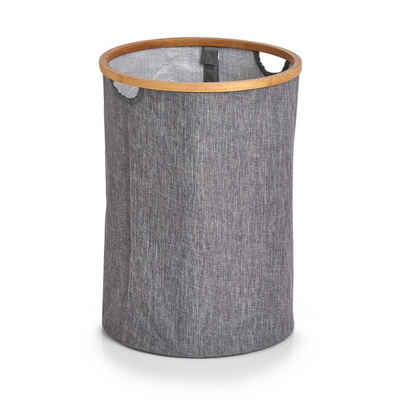 HTI-Living Wäschekorb Wäschesammler Rund Bambus (1 Wäschesammler ohne Dekoration)
