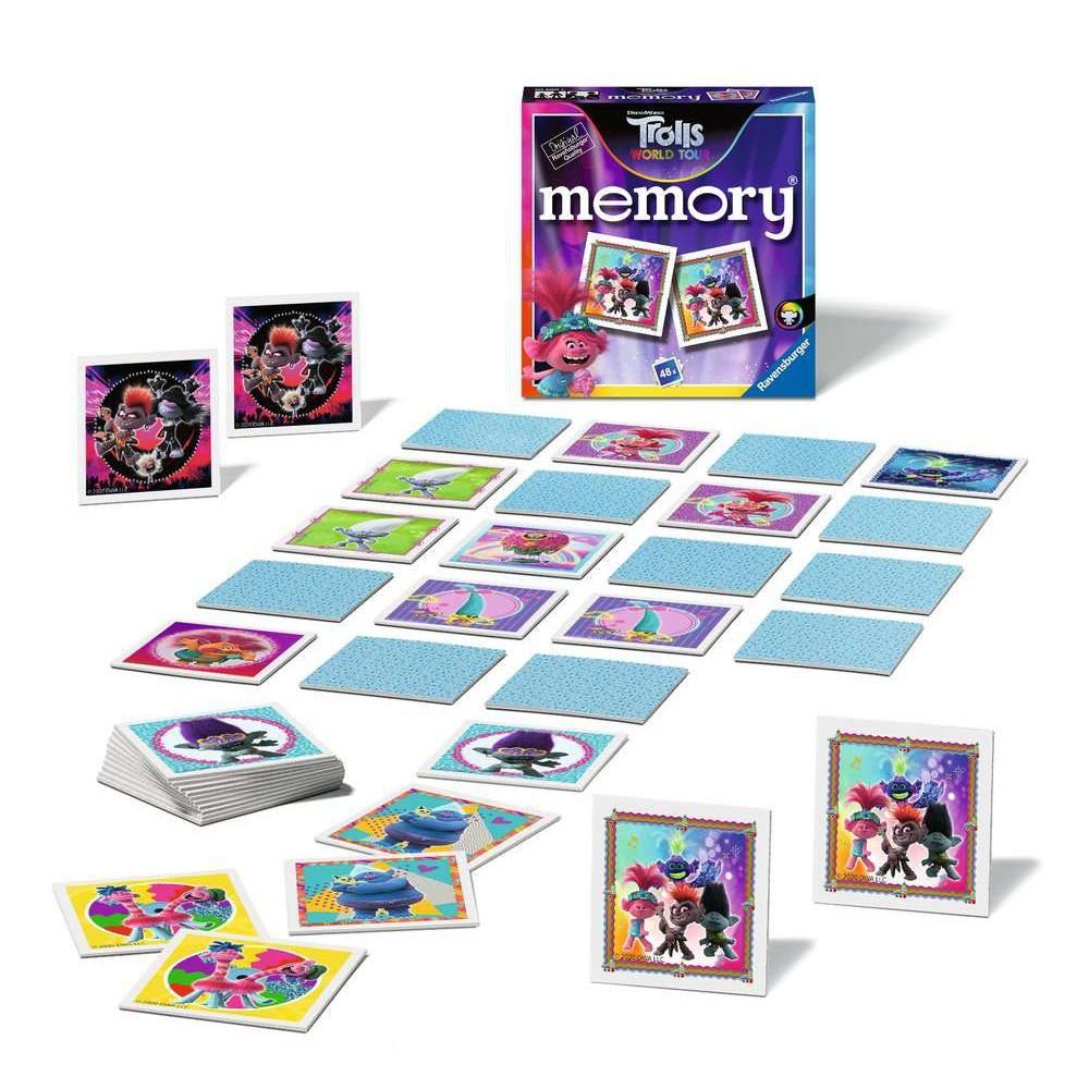 Trolls Spiel, Memory Memory® 2 48 Mini World Ravensburger Karten Trolls Tour Spiel