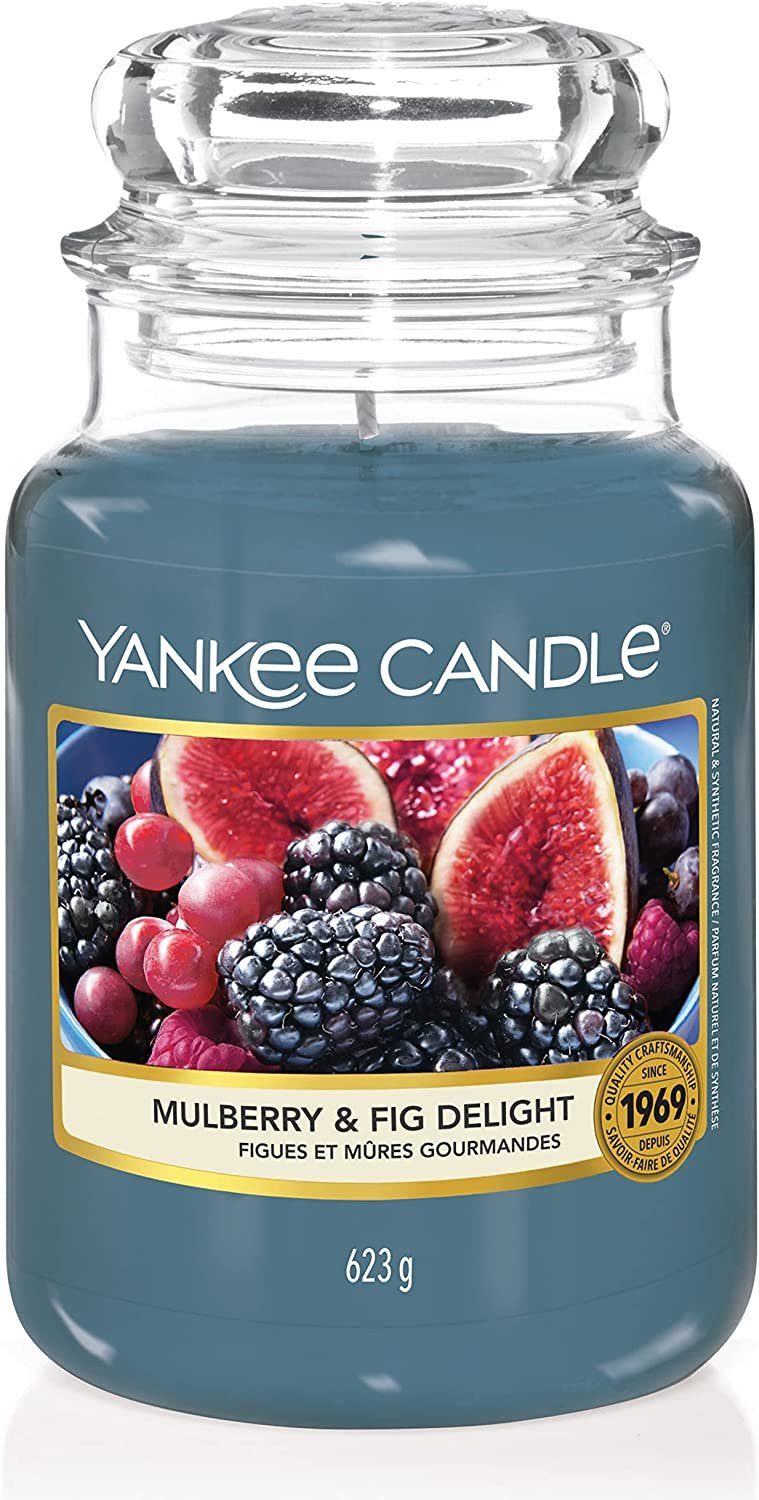 Yankee Candle Duftkerze Yankee Candle Mulberry & Fig Delight Duftkerze Groß Im Glass Süßer Fru