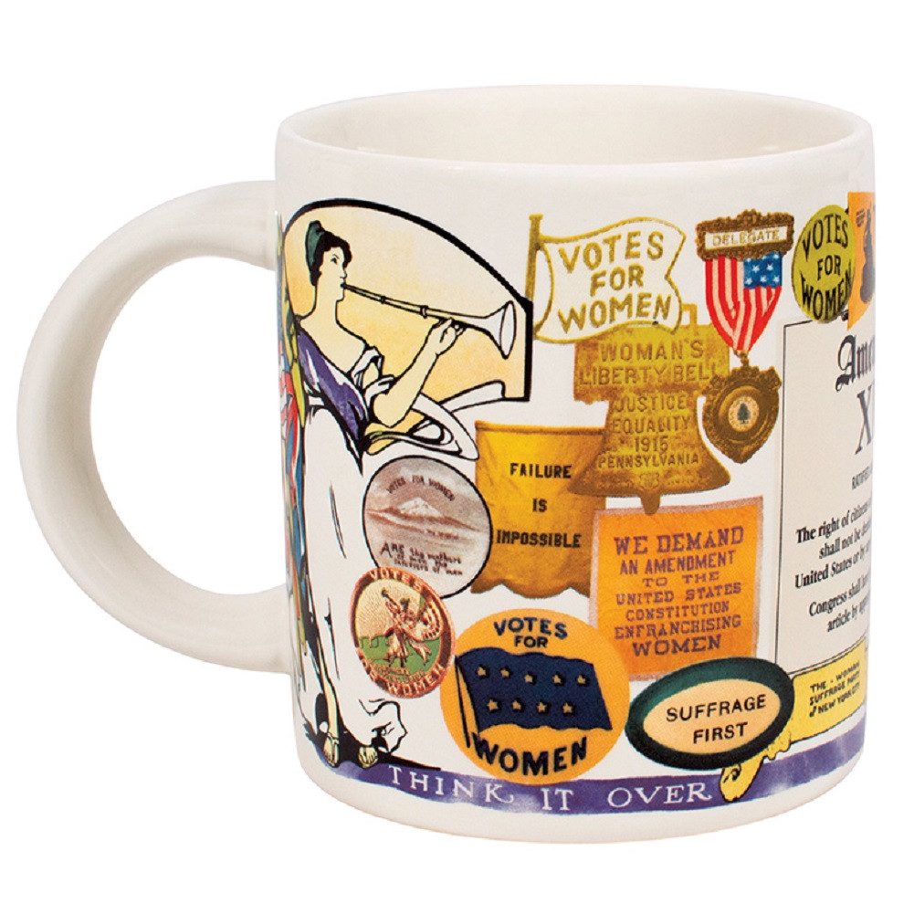 The Unemployed Philosophers Guild Becher 19TH Amendment Kaffeebecher Frauenwahlrecht, 1-tlg., Keramik, mehrfarbig, für ca. 350 ml