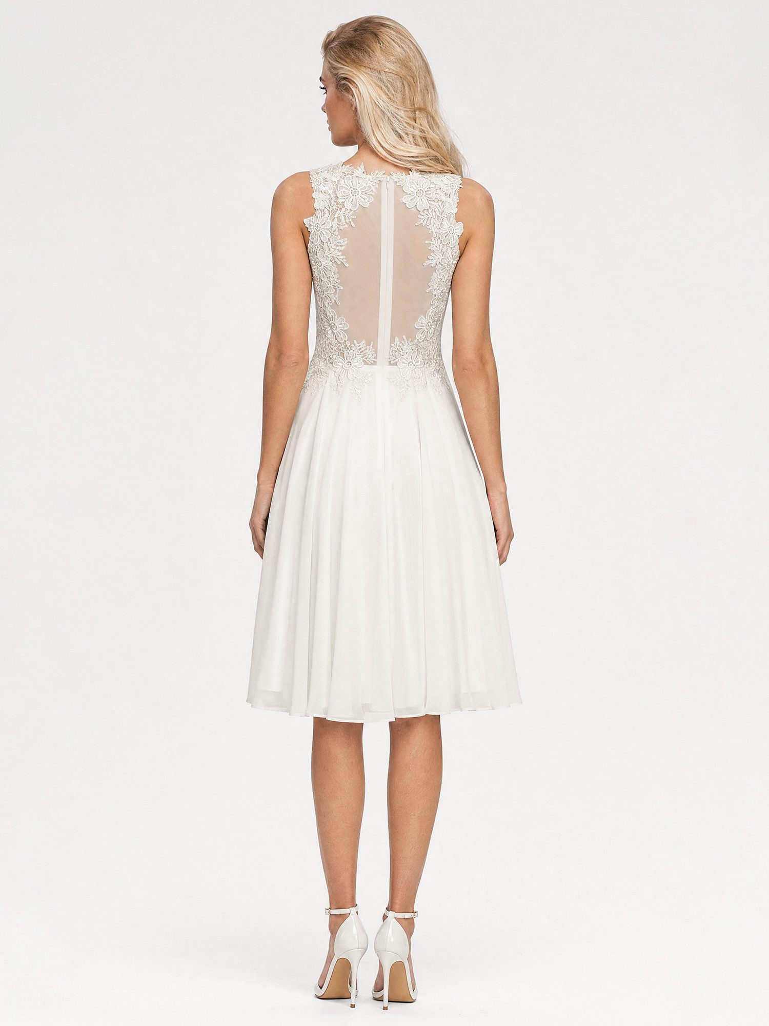 Apart Cocktailkleid mit floraler Spitze und Chiffon – Bild 5 von 5