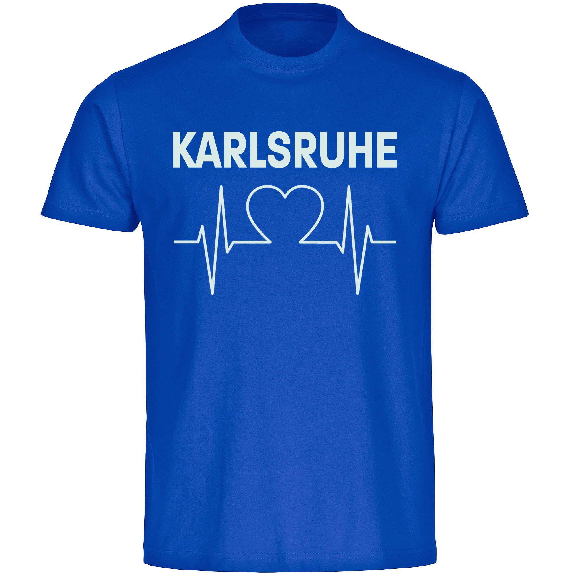 multifanshop T-Shirt Kinder Karlsruhe - Herzschlag - Boy Girl