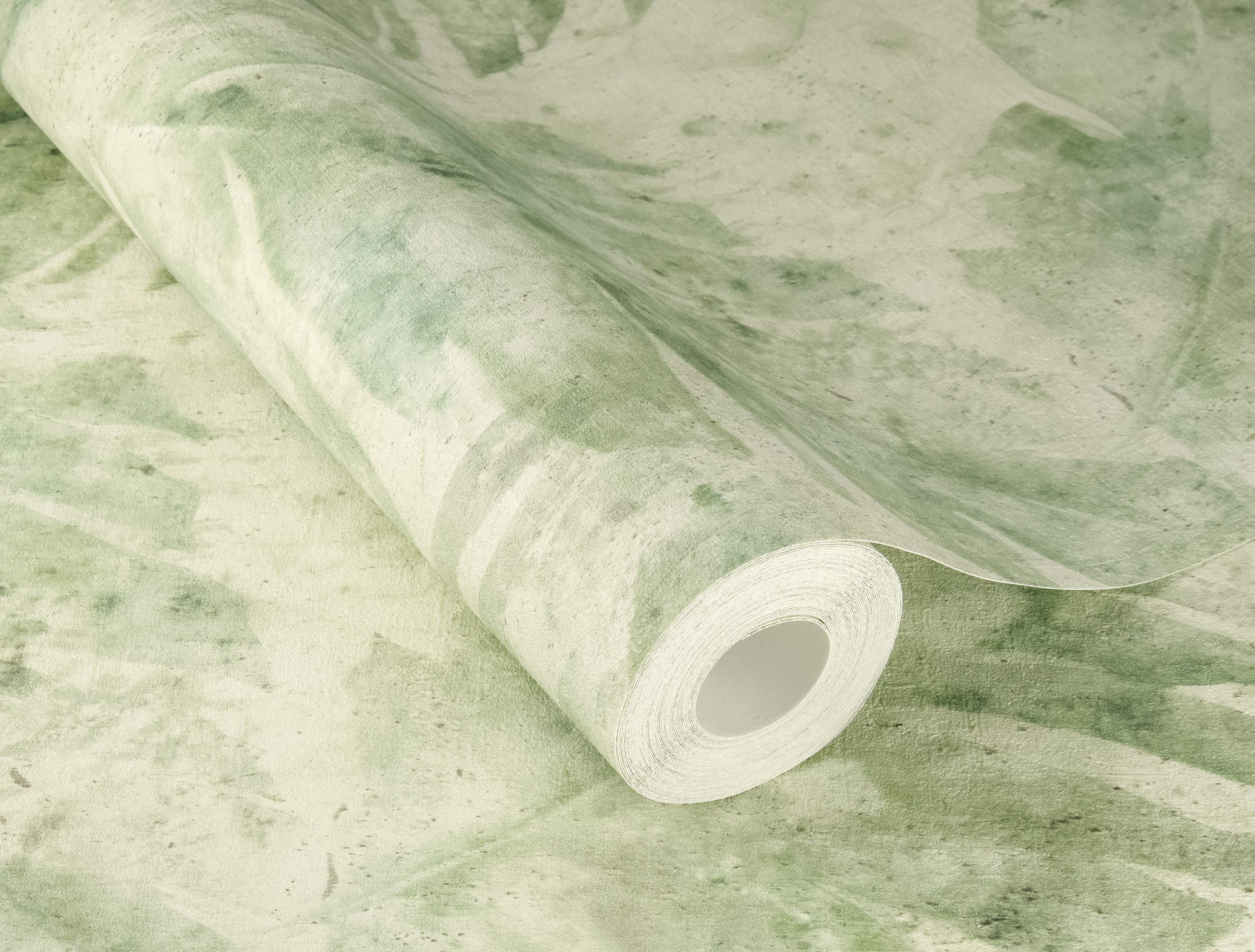 Rasch Vliestapete Vliestapete Blätter grün 416121