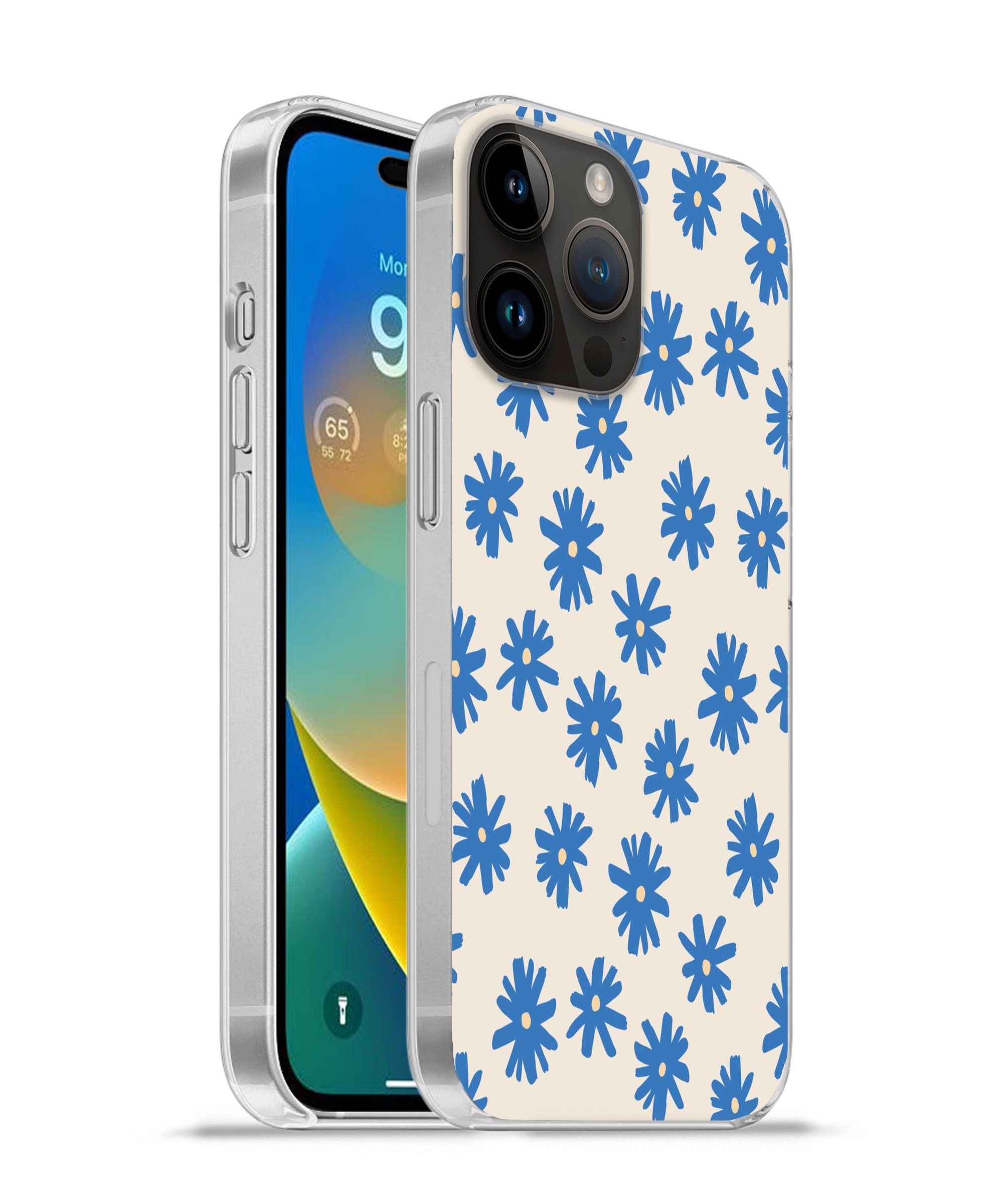 MuchoWow Handyhülle für Apple iPhone 14 Pro Max Blume - Muster - Minimalismus, Smartphone-Bumper, Print, Handy Schutzhülle Dünn