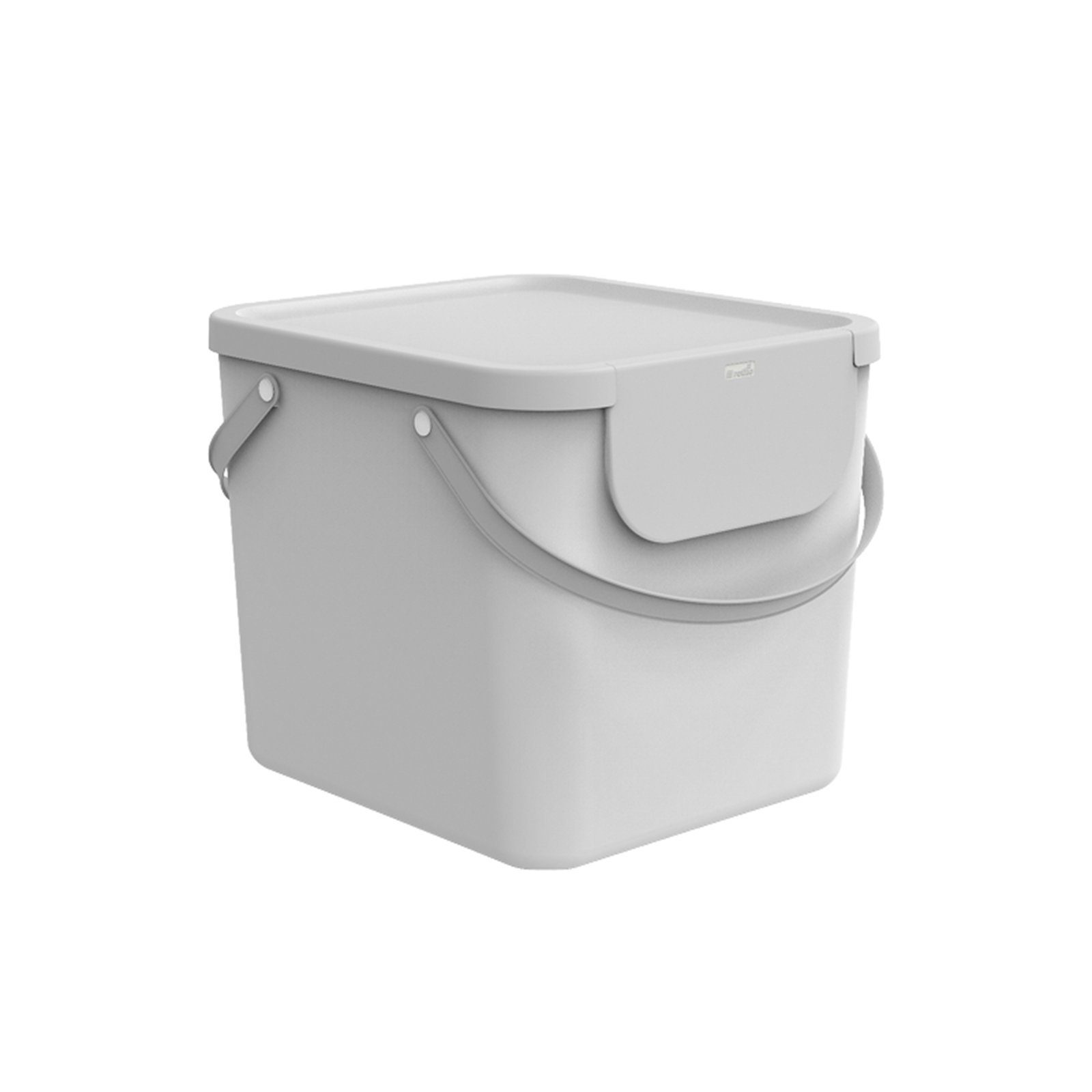 ROTHO Wäschekorb Albula Wäschesammler 40l mit Deckel, Kunststoff (PP recycelt), Aus rezykliertem Kunststoff