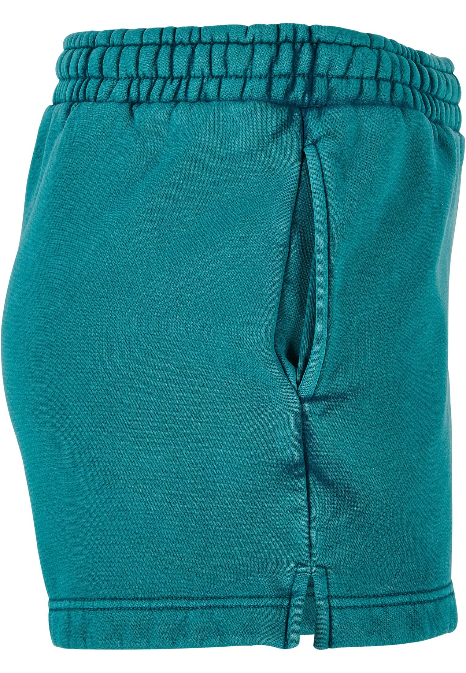 URBAN (1-tlg) CLASSICS Washed Damen watergreen Sweatshorts Ladies Stone Shorts