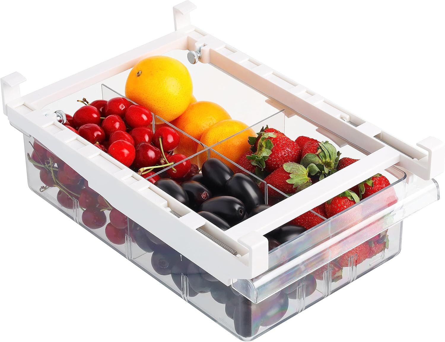 Kurtzy Aufbewahrungsbox Kurtzy ausziehbarer Kühlschrank-Organizer, BPA-frei, transparent